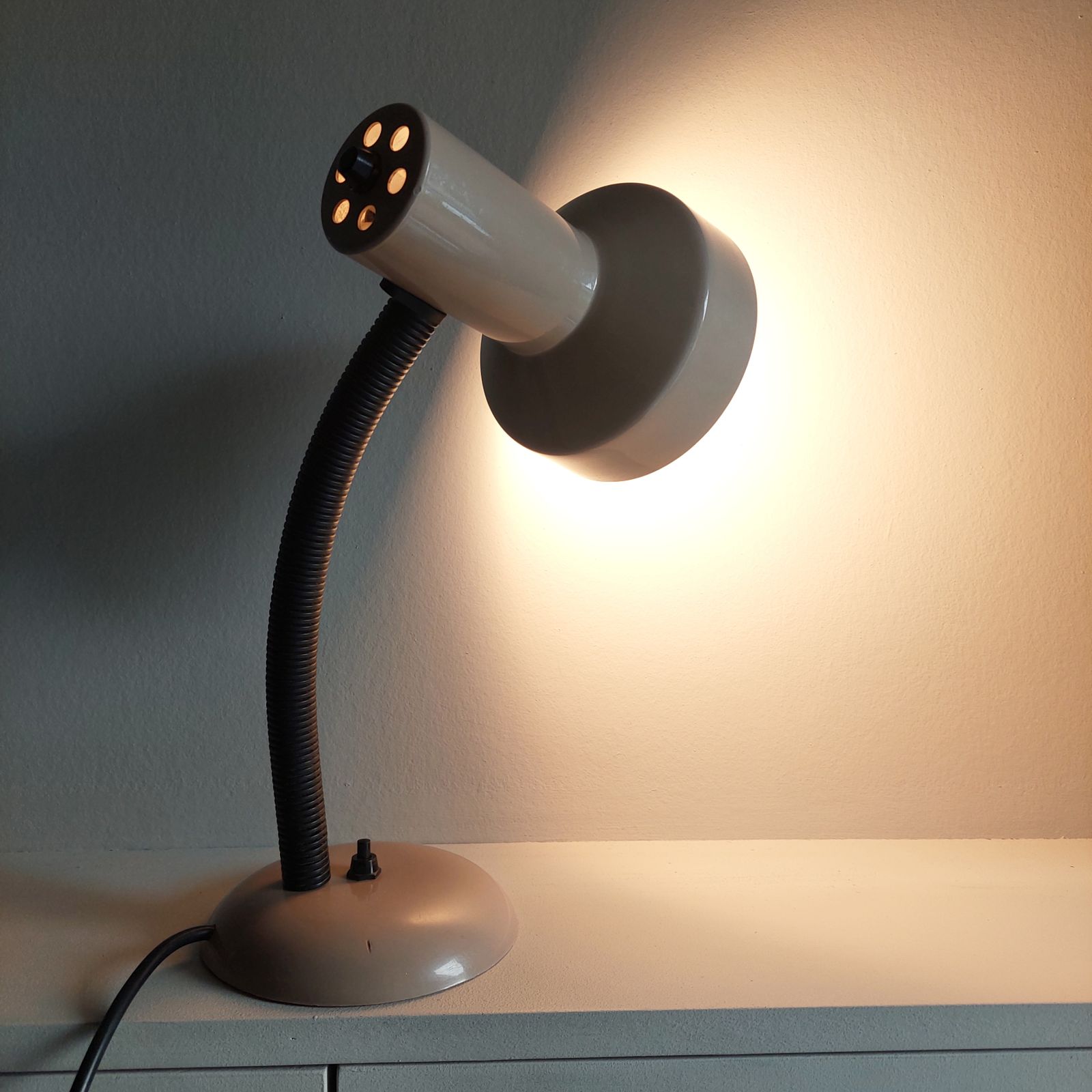 photo buy Mid Century Mushroom Gooseneck Desk Lamp By Maclamp For Habitat – 1970s