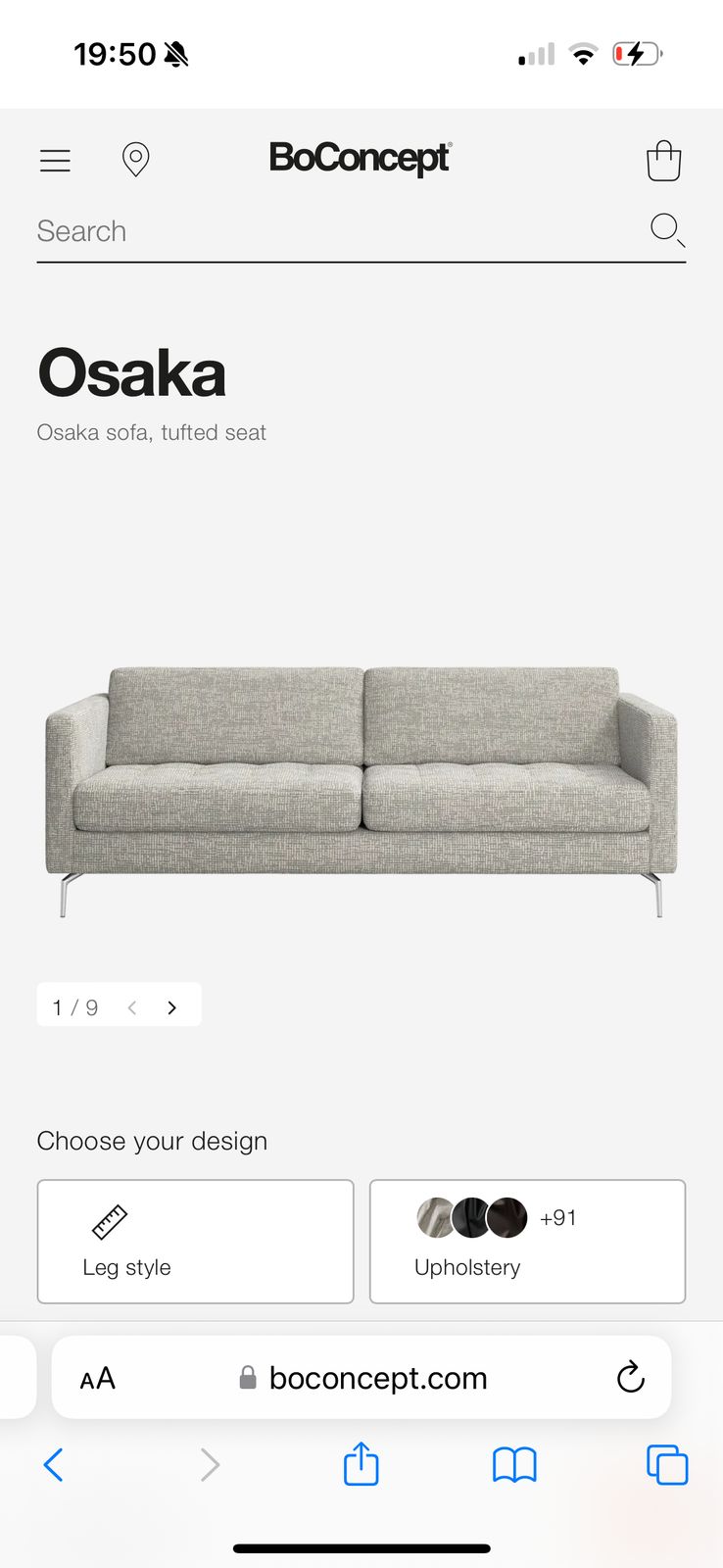 Boconcept Osaka Sofa 2 Seated photo vintage
