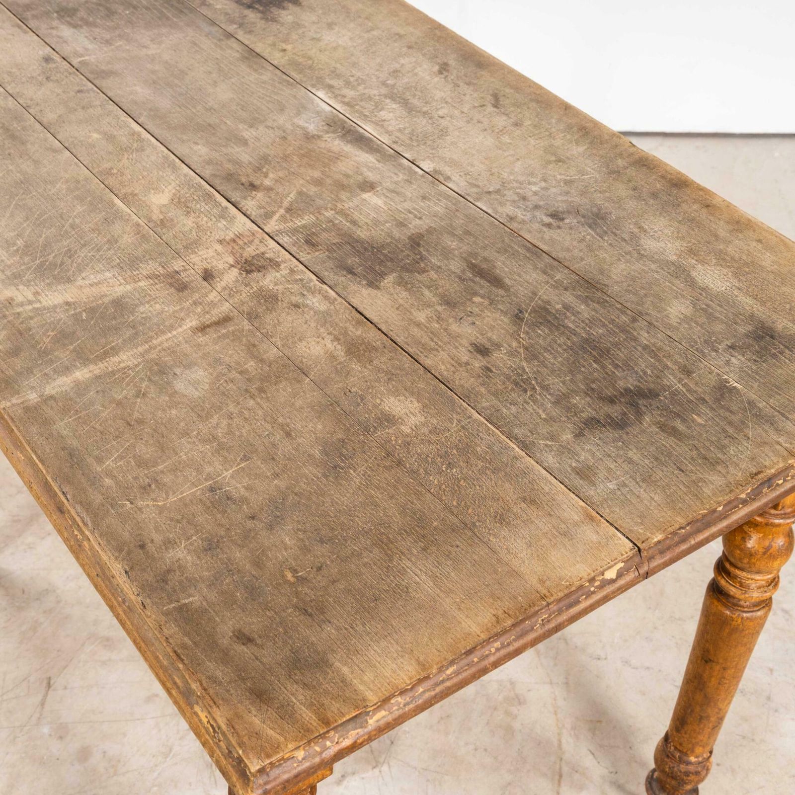 1940’s Original French Fruitwood Compact Dining Table – Bobbin Leg photo Furniture