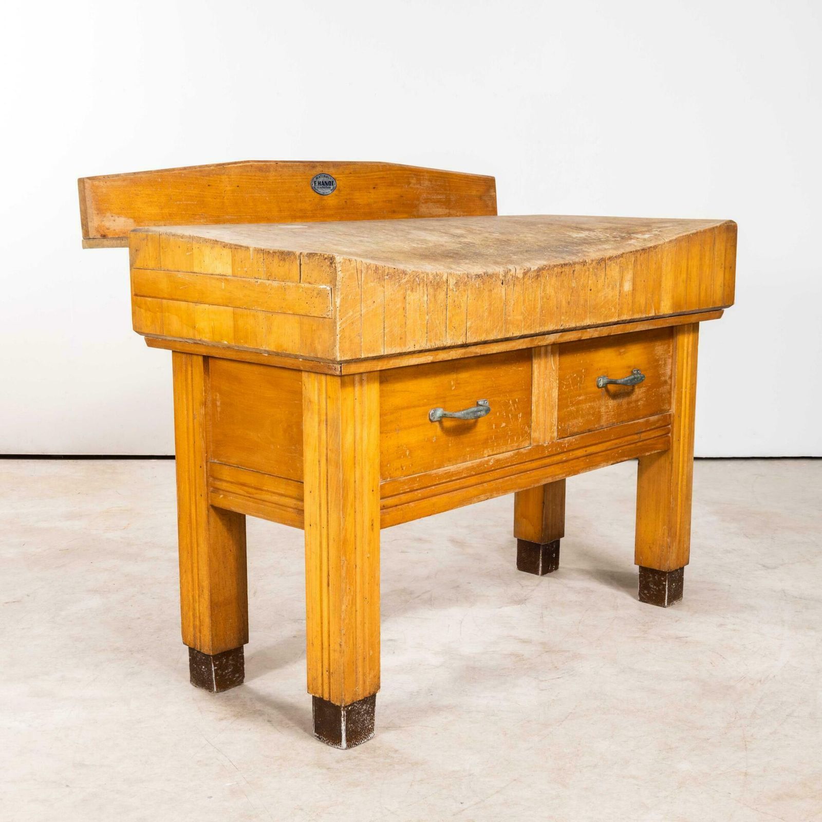 1950’s Large Belgian Butchers Workstation – Butchers Block photo vintage