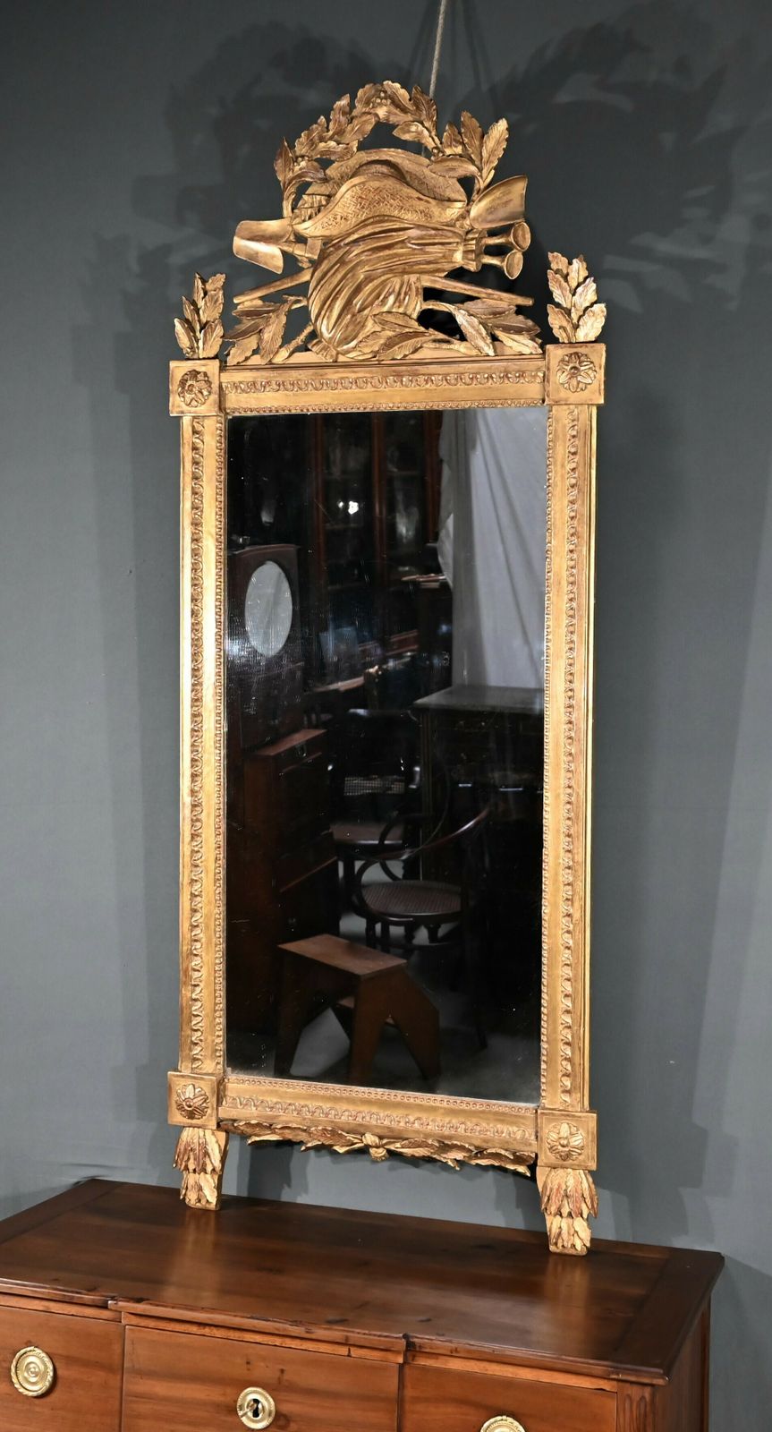 Important Gilded Wood Mirror, Louis XV Period – 1768 photo Home Decor