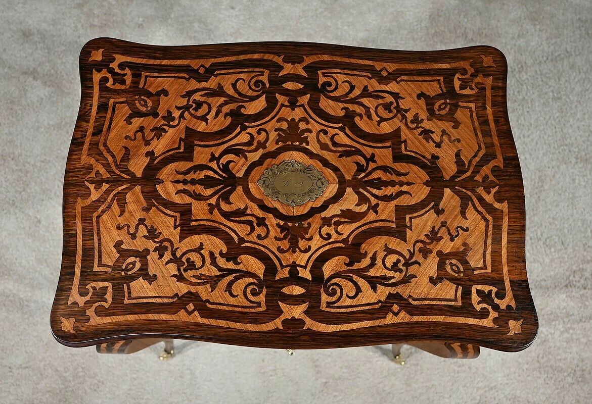 Rosewood And Palisander Workbench, Louis XV Style, Napoleon III Period – Mid 19th Century photo buy