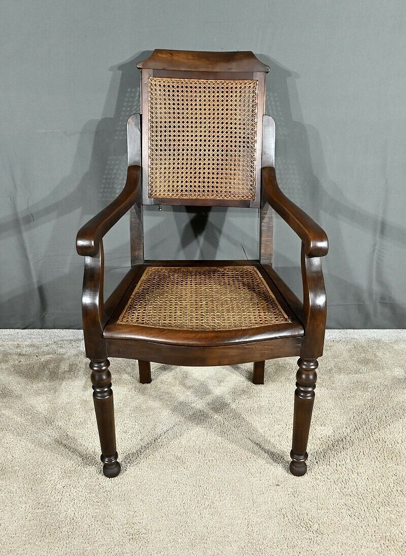 photo furniture Solid Beech Barber Chair, Louis Philippe Style – Early 20th Century