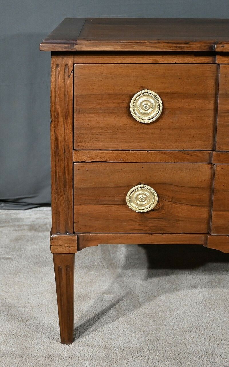 Sauteuse Chest Of Drawers In Walnut, Louis XVI Period – Late 18th Century photo vintage