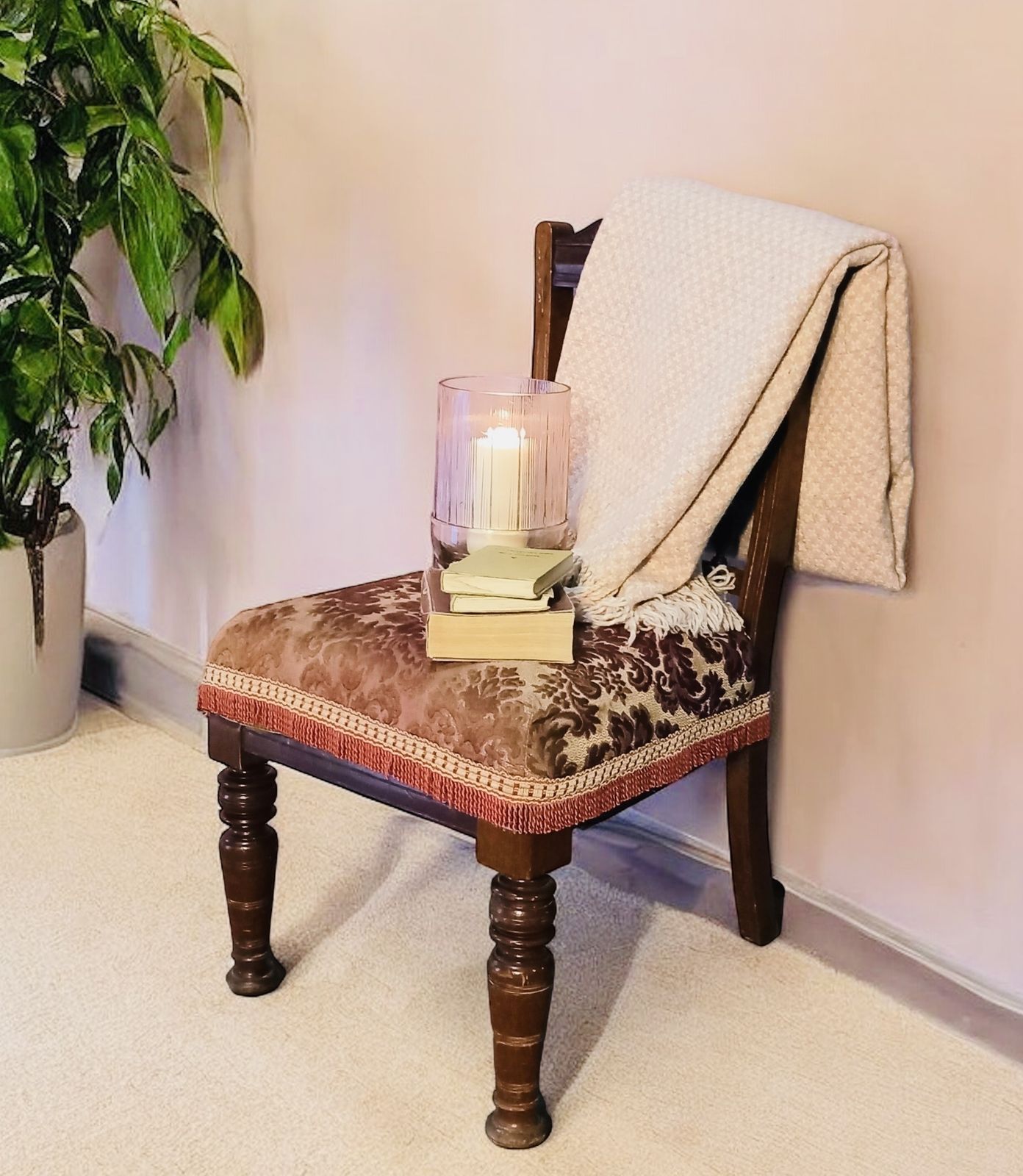 Victorian Red And Gold Side Chair photo buy