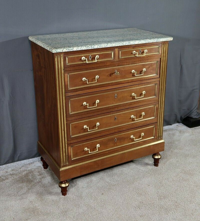 Mahogany Chiffonnière Chest Of Drawers, Louis XVI Style – Mid 20th Century photo furniture