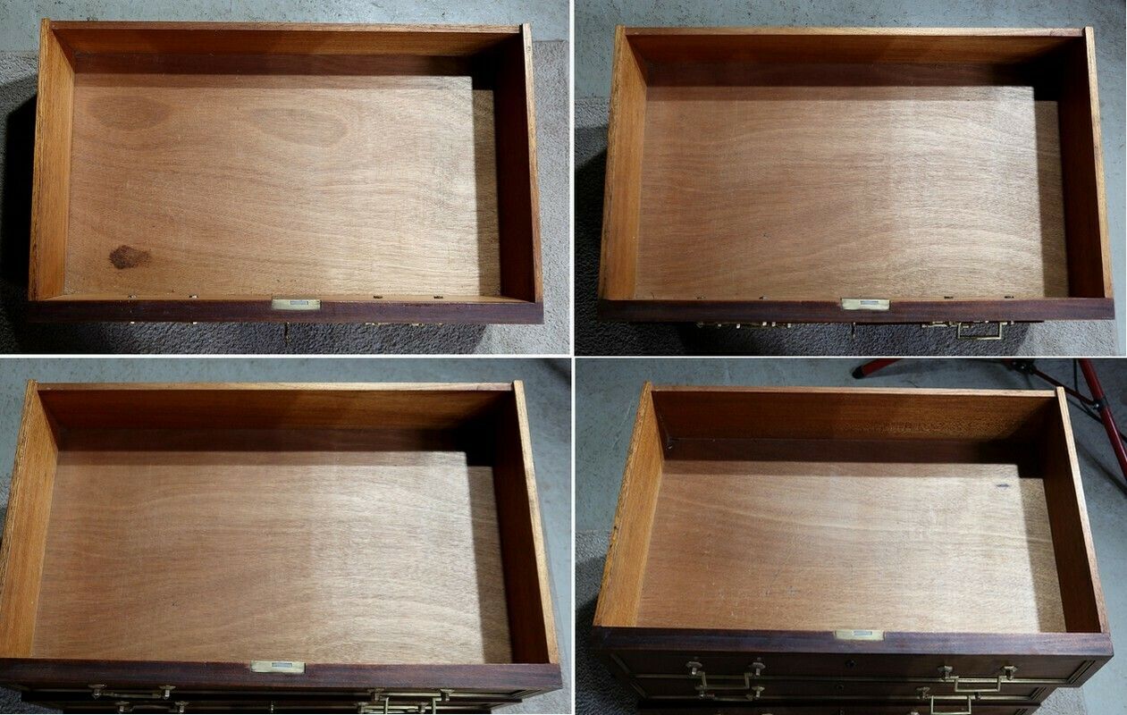 photo vintage Mahogany Chiffonnière Chest Of Drawers, Louis XVI Style – Mid 20th Century