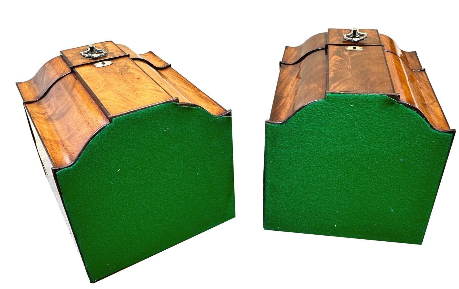 Pair Of Georgian Mahogany Knife Boxes (England, Circa 1770) photo vinterior