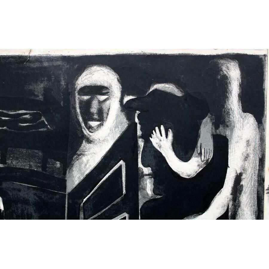 Simon Shegelman Behind The Door. 4/10., Paper, Lithography, 55x70 Cm photo Art