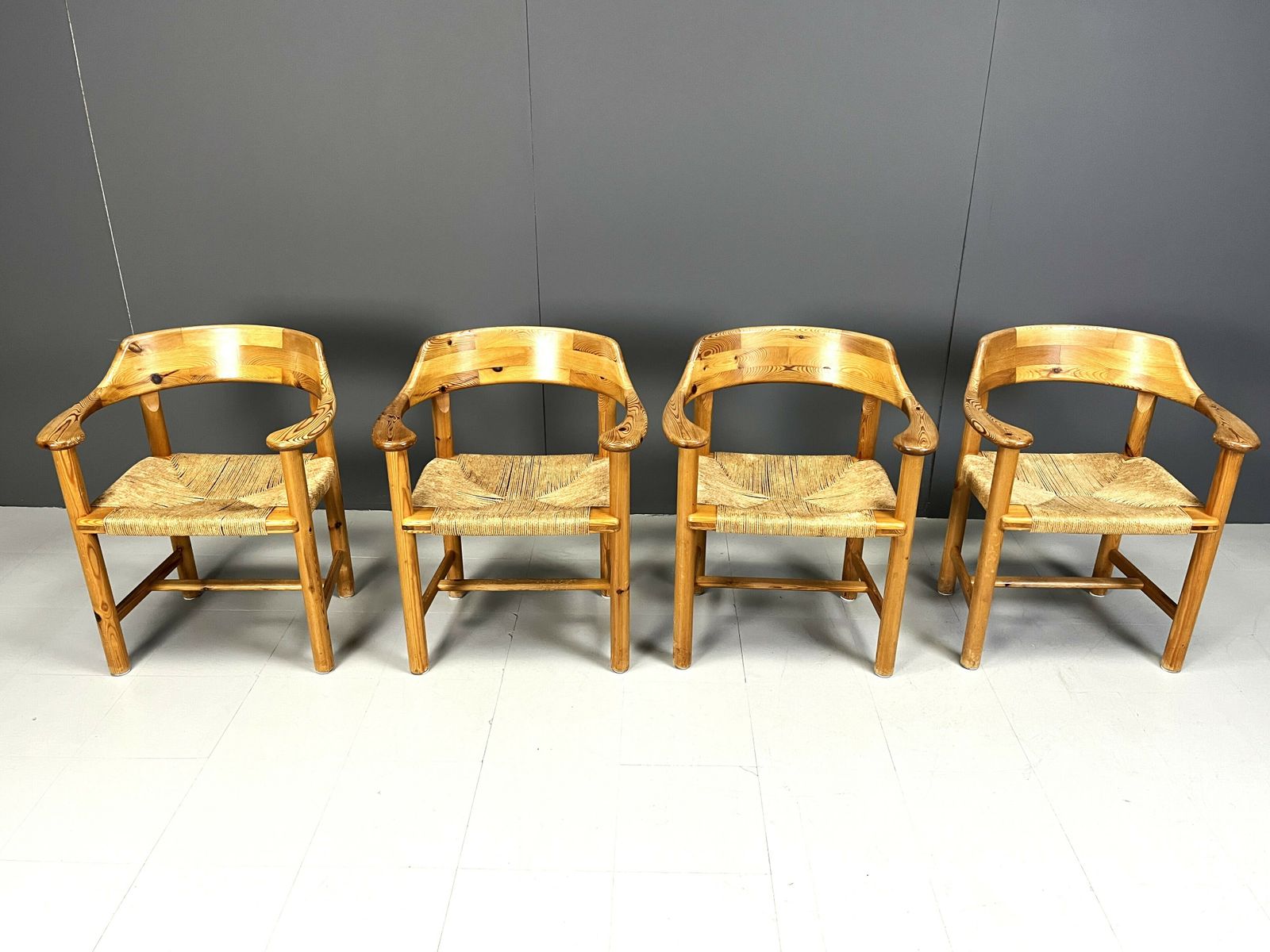 Rainer Daumiller Pine Wood Dining Chairs For Hirtshals Savvaerk   Set Of 4   1970s photo furniture