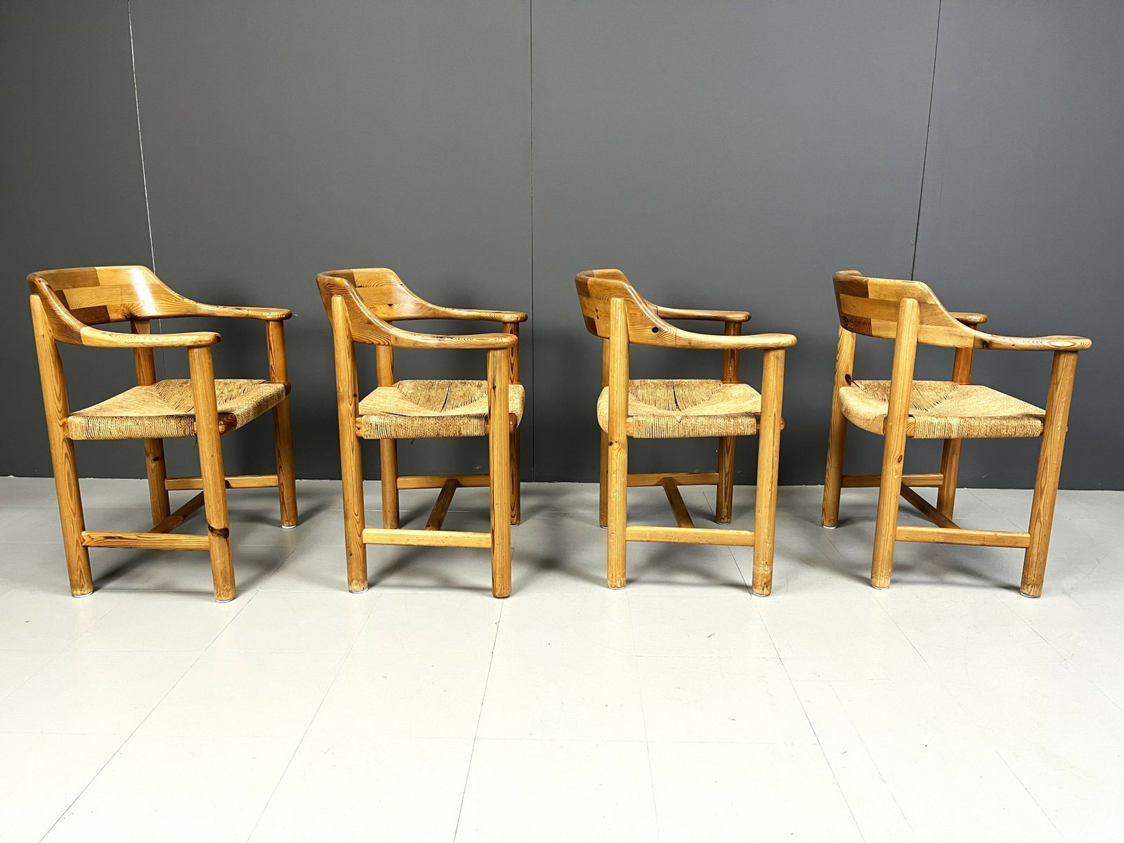 Rainer Daumiller Pine Wood Dining Chairs For Hirtshals Savvaerk   Set Of 4   1970s photo vinterior
