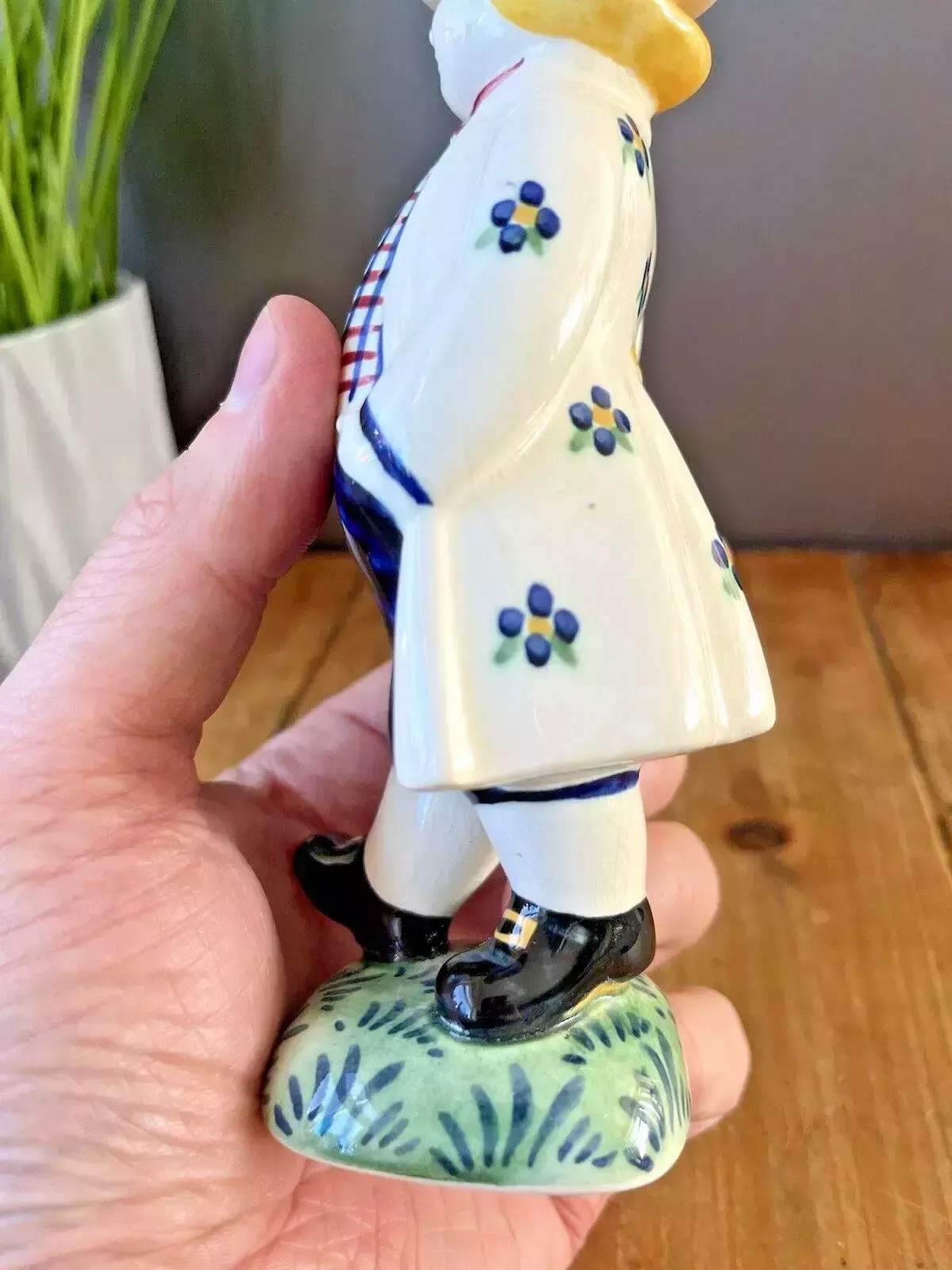 photo furniture Royal Copenhagen Jus Aluminia Farmer Boy Hans Candle Holders Scandi Folk Faience