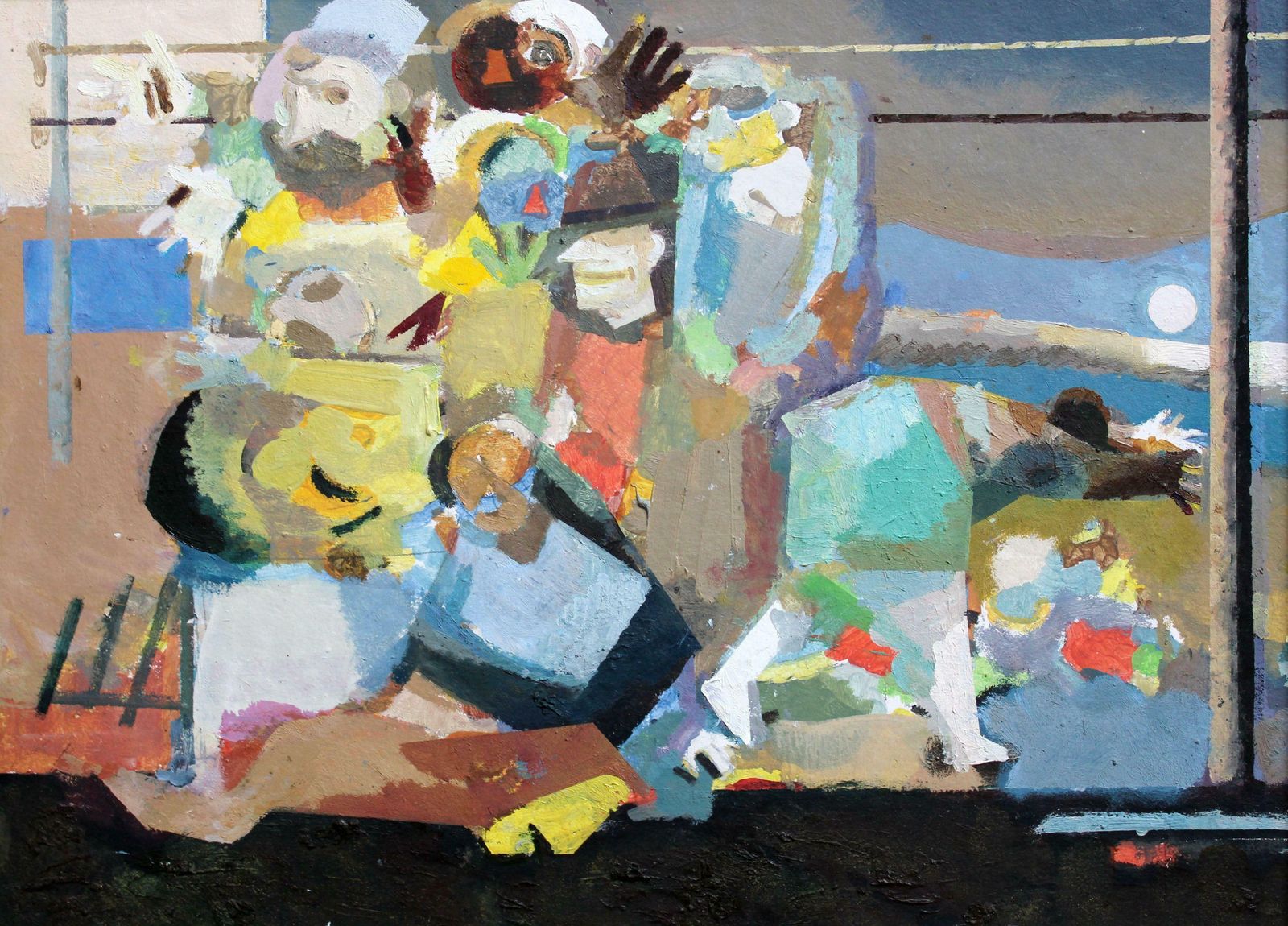 Victor Karnauh An Empty Game. Oil On Canvas, 42, 5 X 58, 5 Cm