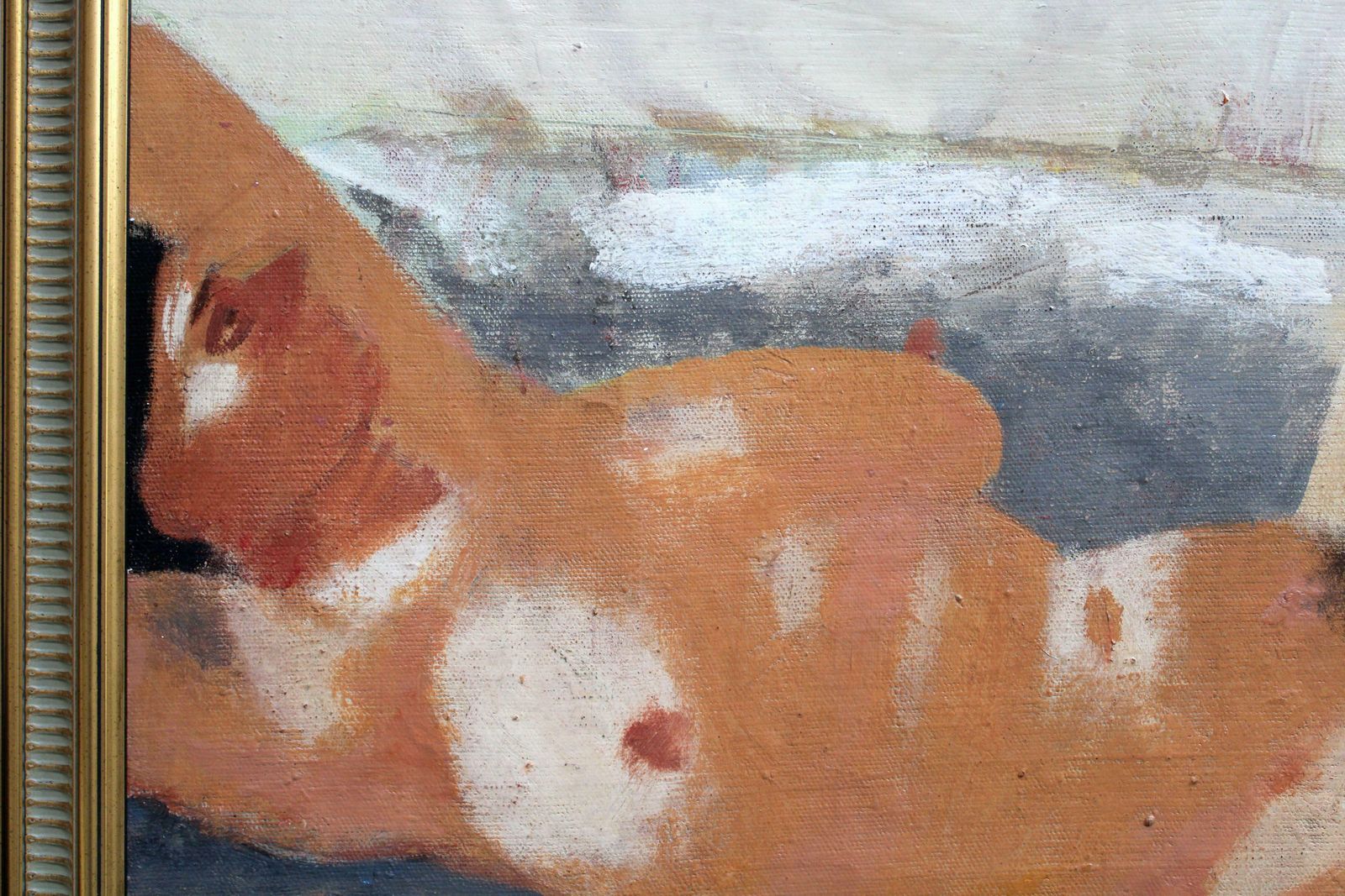 Victor Karnauh Act. Oil On Canvas, 58x69 Cm photo for sale