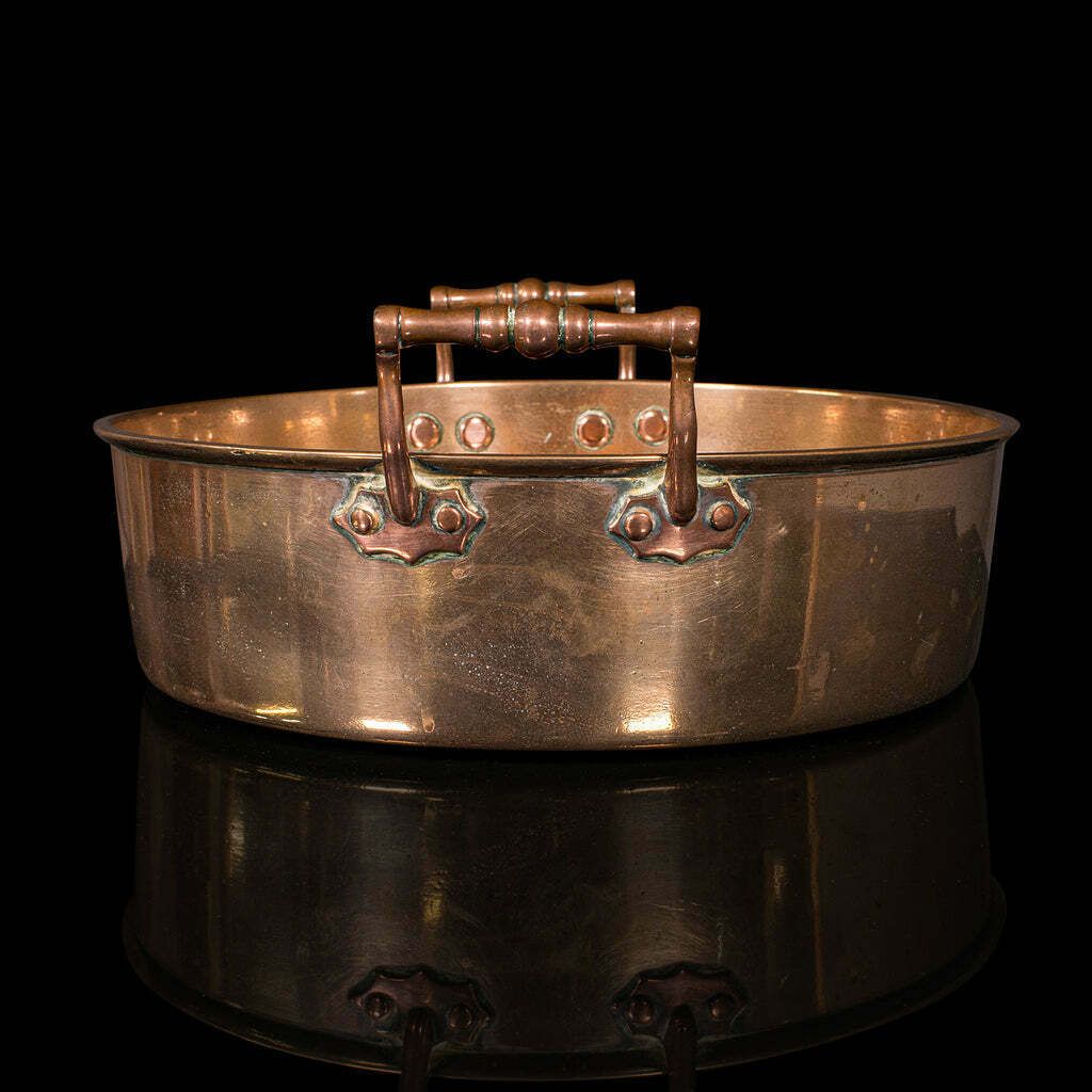 Antique Duck Roasting Pan, English, Bronze, Preserving Dish, Georgian, C.1800 photo for sale