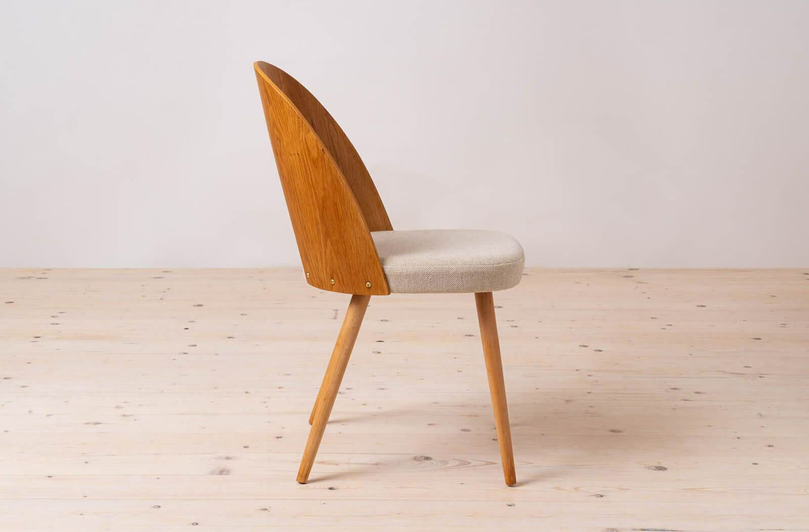 photo buy Set Of 16 Mid Century Dining Chairs By A.šuman, 1960s, Customizable Upholstery Available