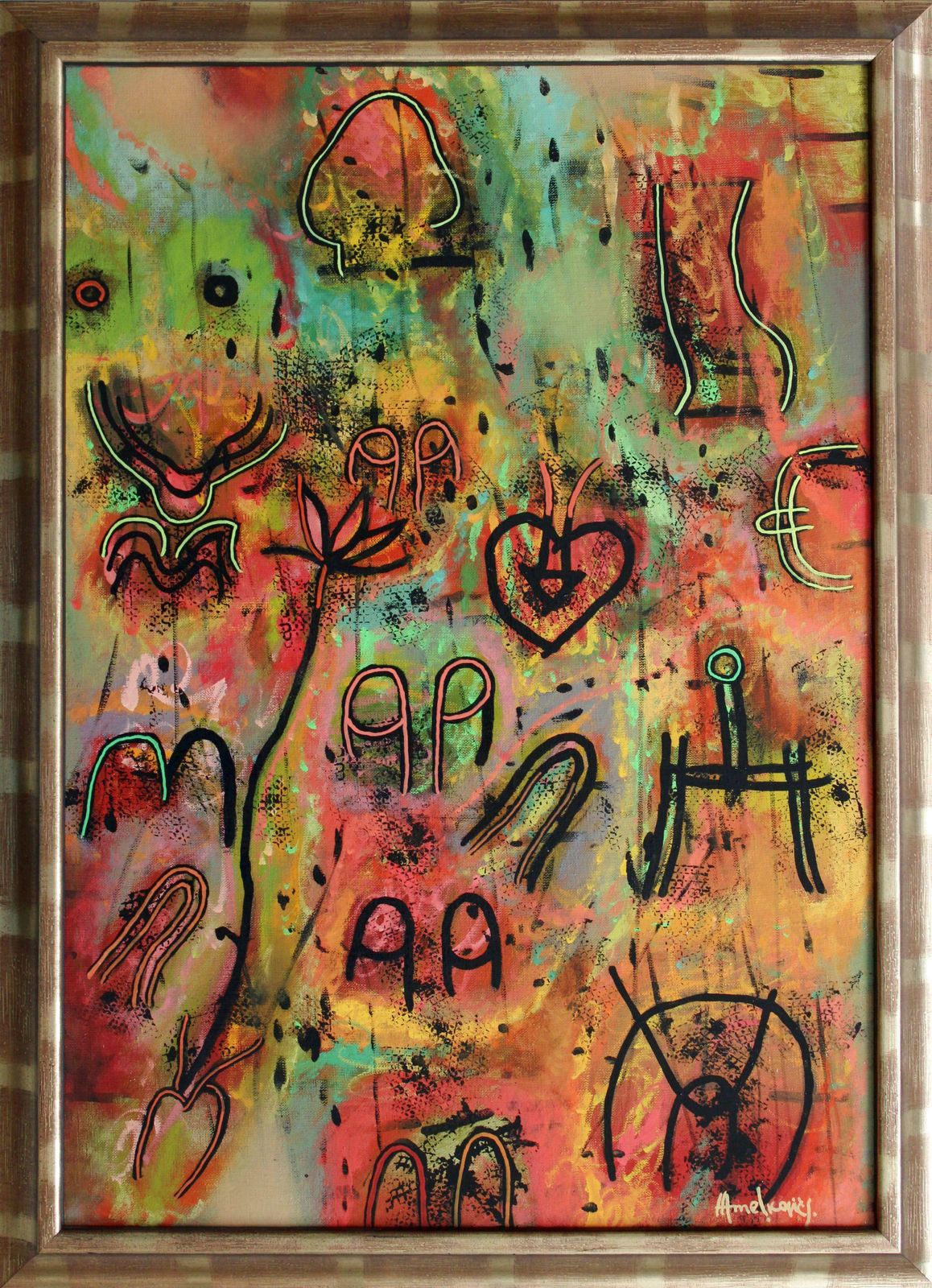 Andrey Amelkovich Elementary School. 2000, Canvas, Mixed Media, 70x49 Cm 2000 photo for sale