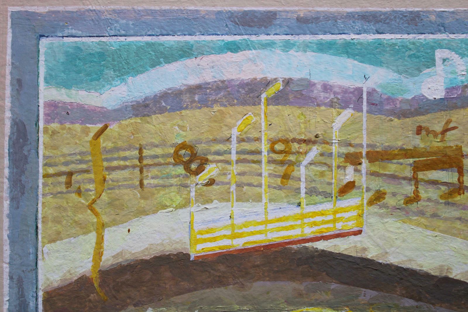 Victor Karnauh Song. Cardboard, Tempera 22.5x59 Cm photo 704.0
