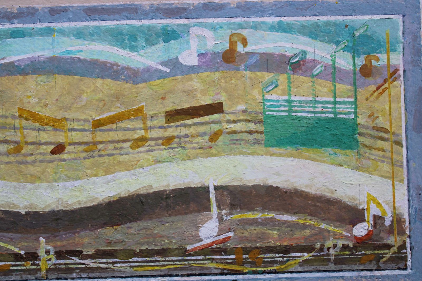 Victor Karnauh Song. Cardboard, Tempera 22.5x59 Cm photo vinterior