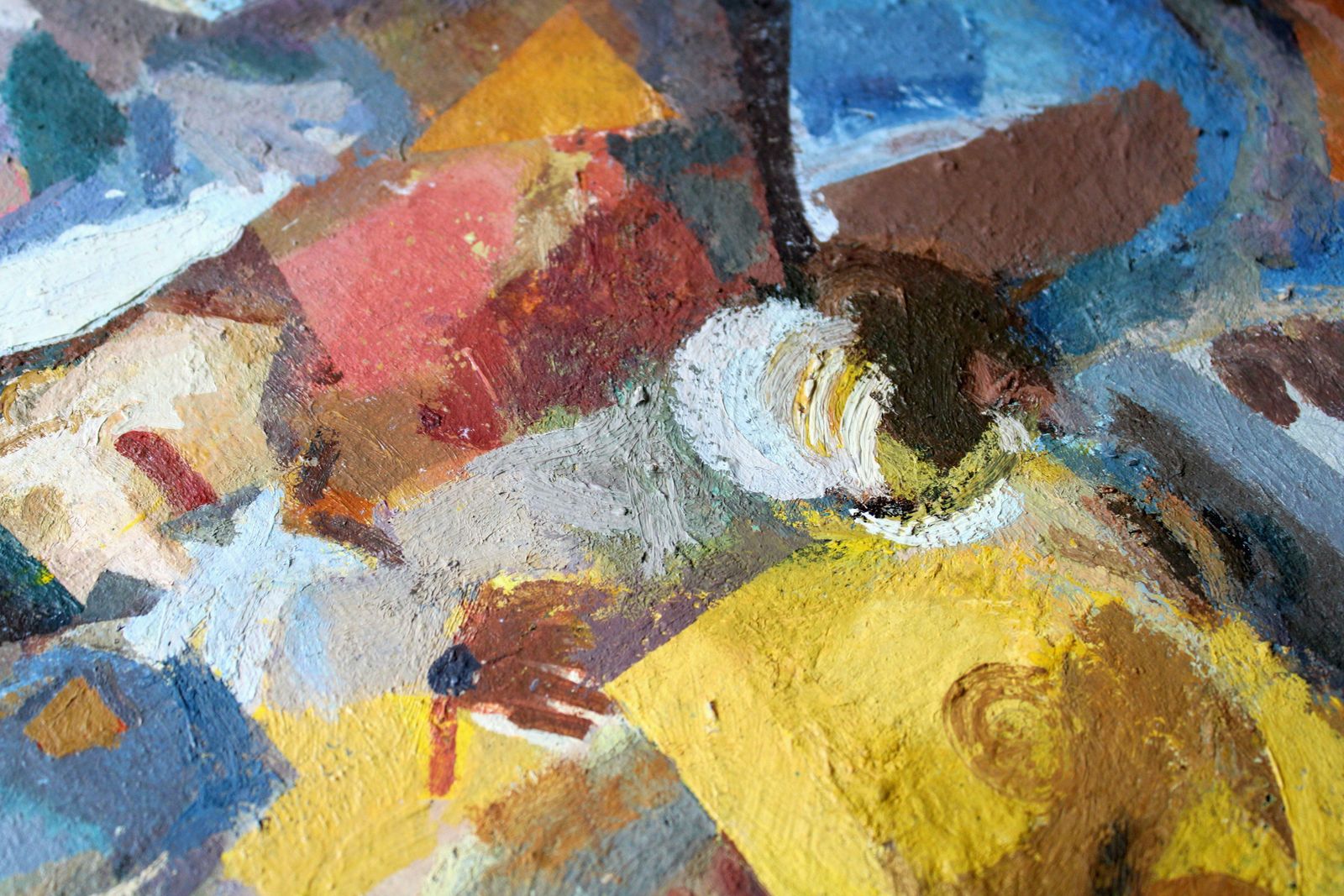 Victor Karnauh Joy. Oil On Cardboard, 47. 5 X 57 Cm 1990s photo vinterior