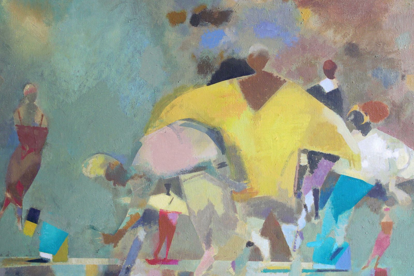 Victor Karnauh A Walk. Oil On Canvas, 80x81 Cm photo furniture