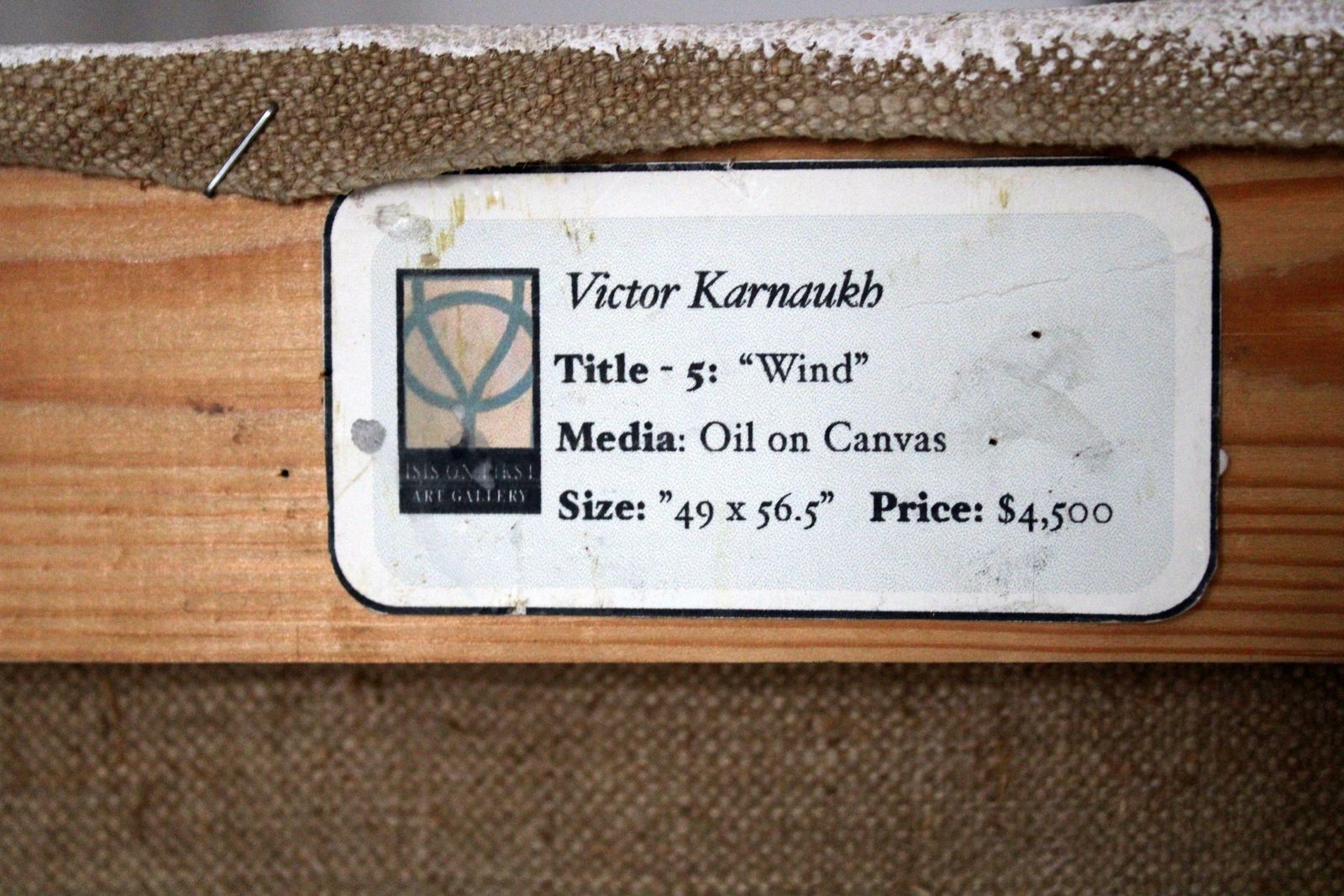 Victor Karnauh Wind. Oil On Canvas, 95x116 Cm photo Art