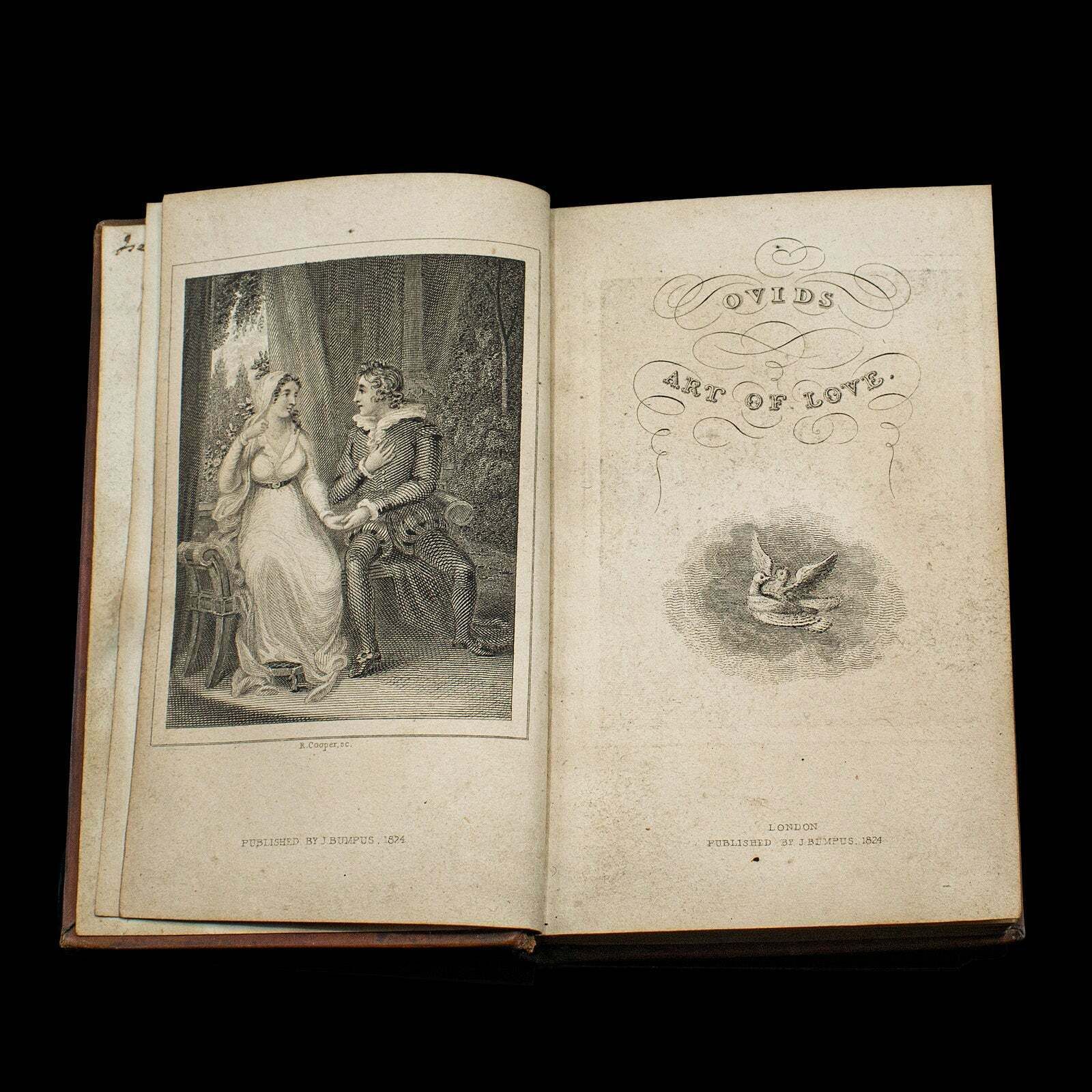 Antique Book, Ovid's Art Of Love, English, Roman Period, Bound, Regency, C.1824 photo for sale
