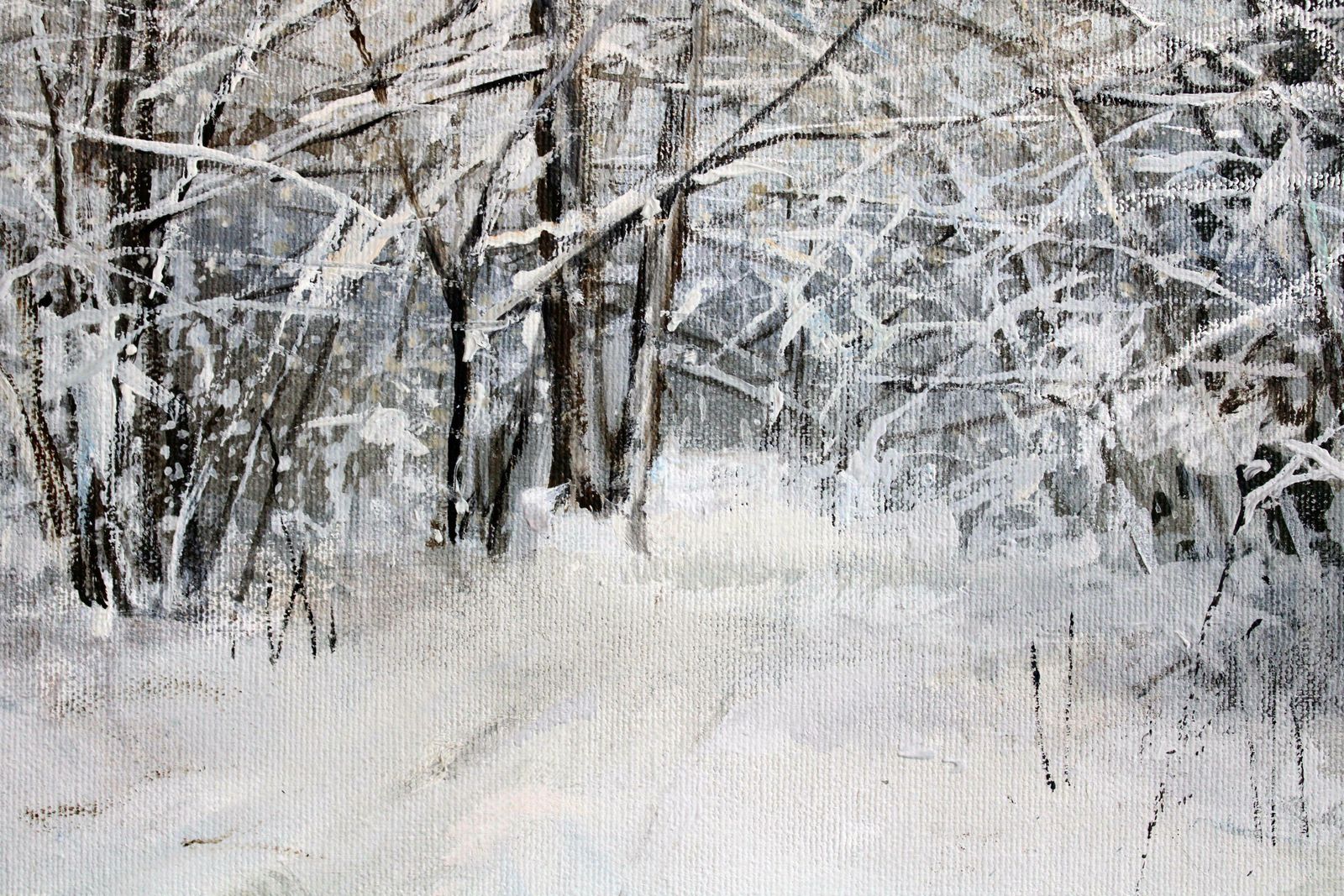 Janis Zingitis Winter Road In The Forest. 2023, Oil On Canvas, 60x80 Cm 2023 photo vinterior
