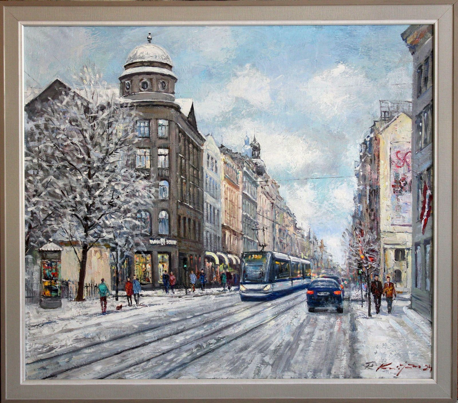 Rolands Krisjans Winter In The City. Oil On Canvas, 73.5x85 Cm photo furniture