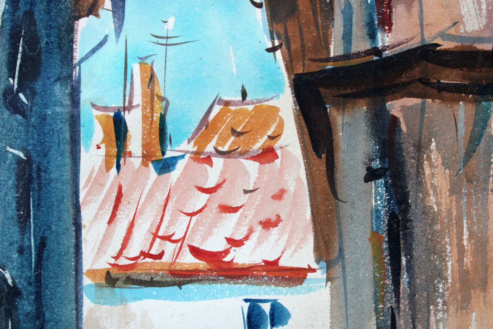 photo furniture Janis Brekte Sunny Day In Old Riga. Paper, Watercolor, 42x30, 5 Cm