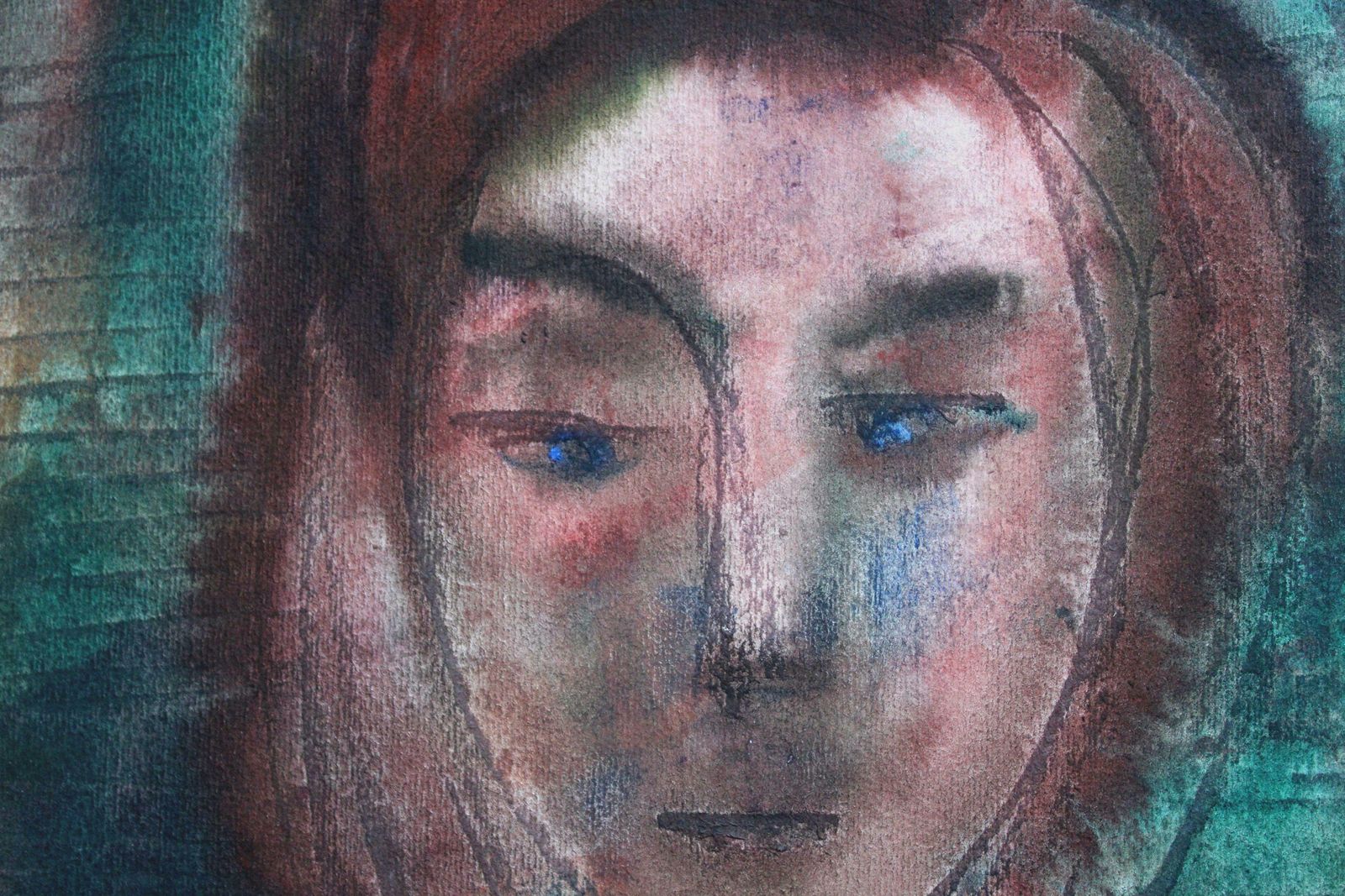 Dzidra Ezergaile Portrait. 1966. Watercolor On Paper, 35.5x30 Cm 1966 photo for sale