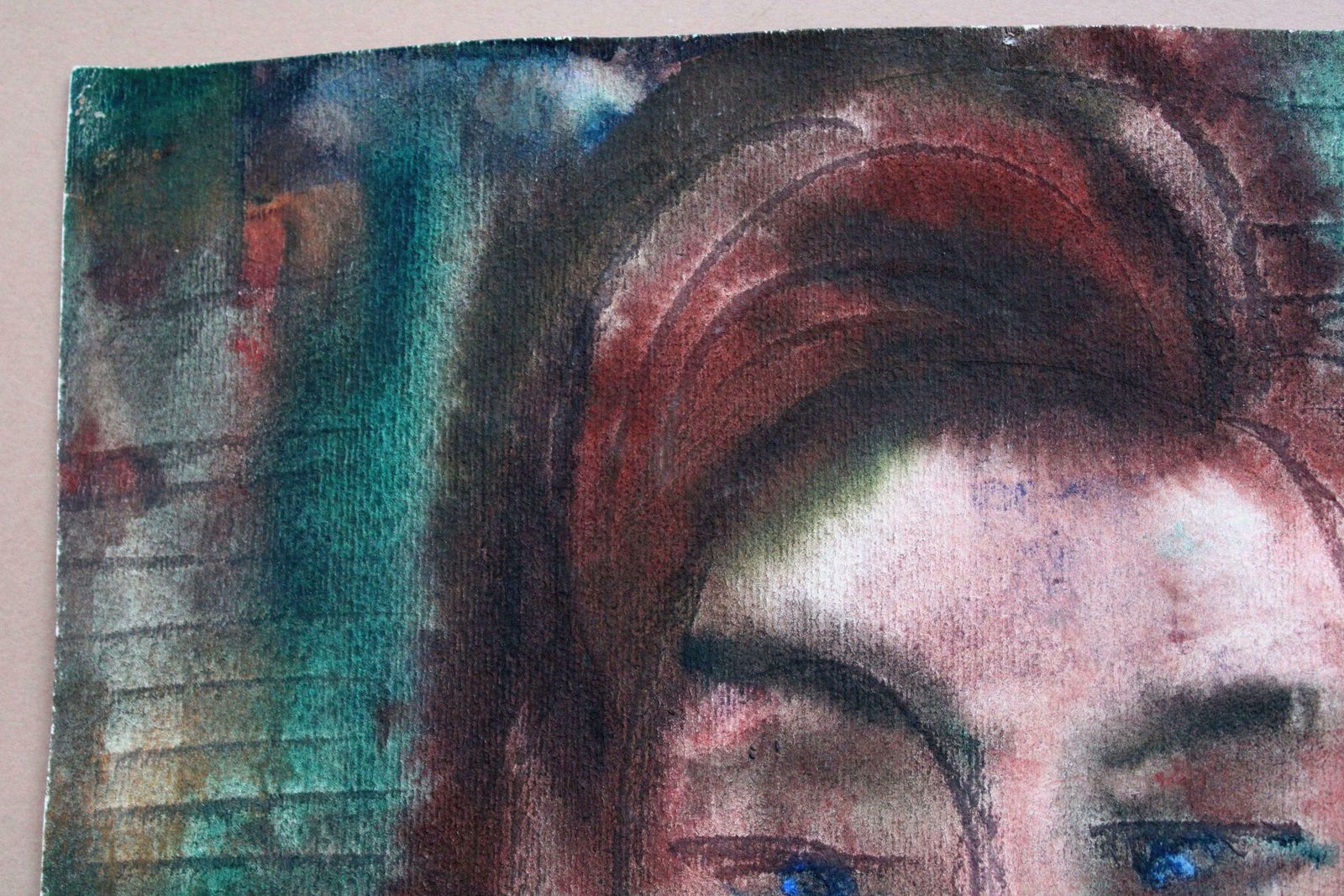 Dzidra Ezergaile Portrait. 1966. Watercolor On Paper, 35.5x30 Cm 1966 photo vinterior