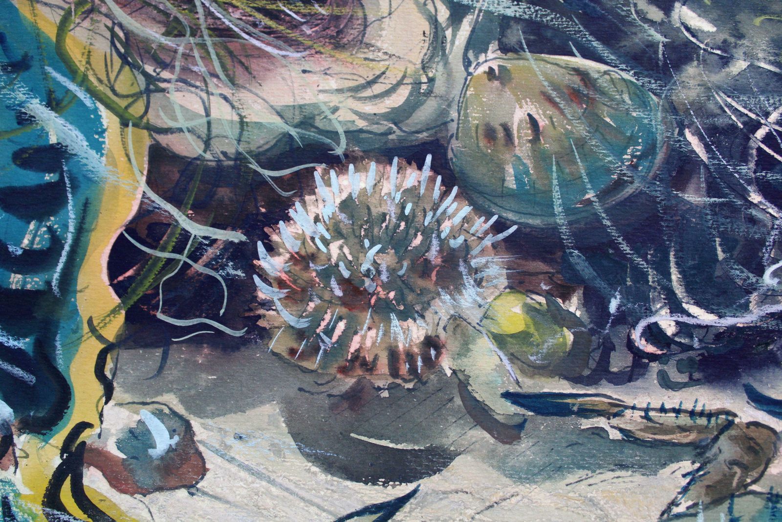 Janis Brekte Crab. 1971, Watercolor On Paper, 63 X 69, 3 Cm 1971 photo vintage