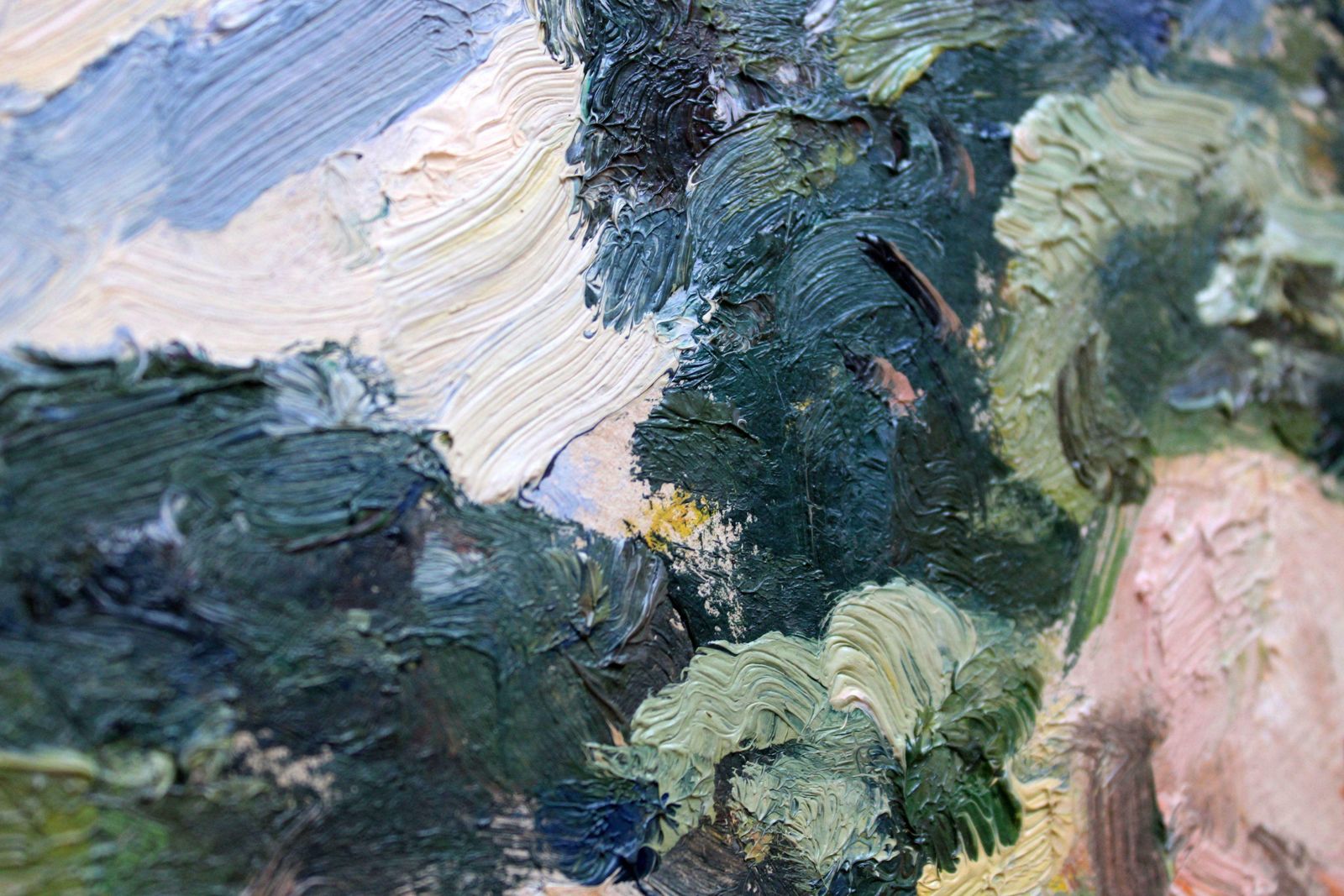 Edgars Vinters Haystacks. 1984, Cardboard, Oil, 40x49.5 Cm 1984 photo buy