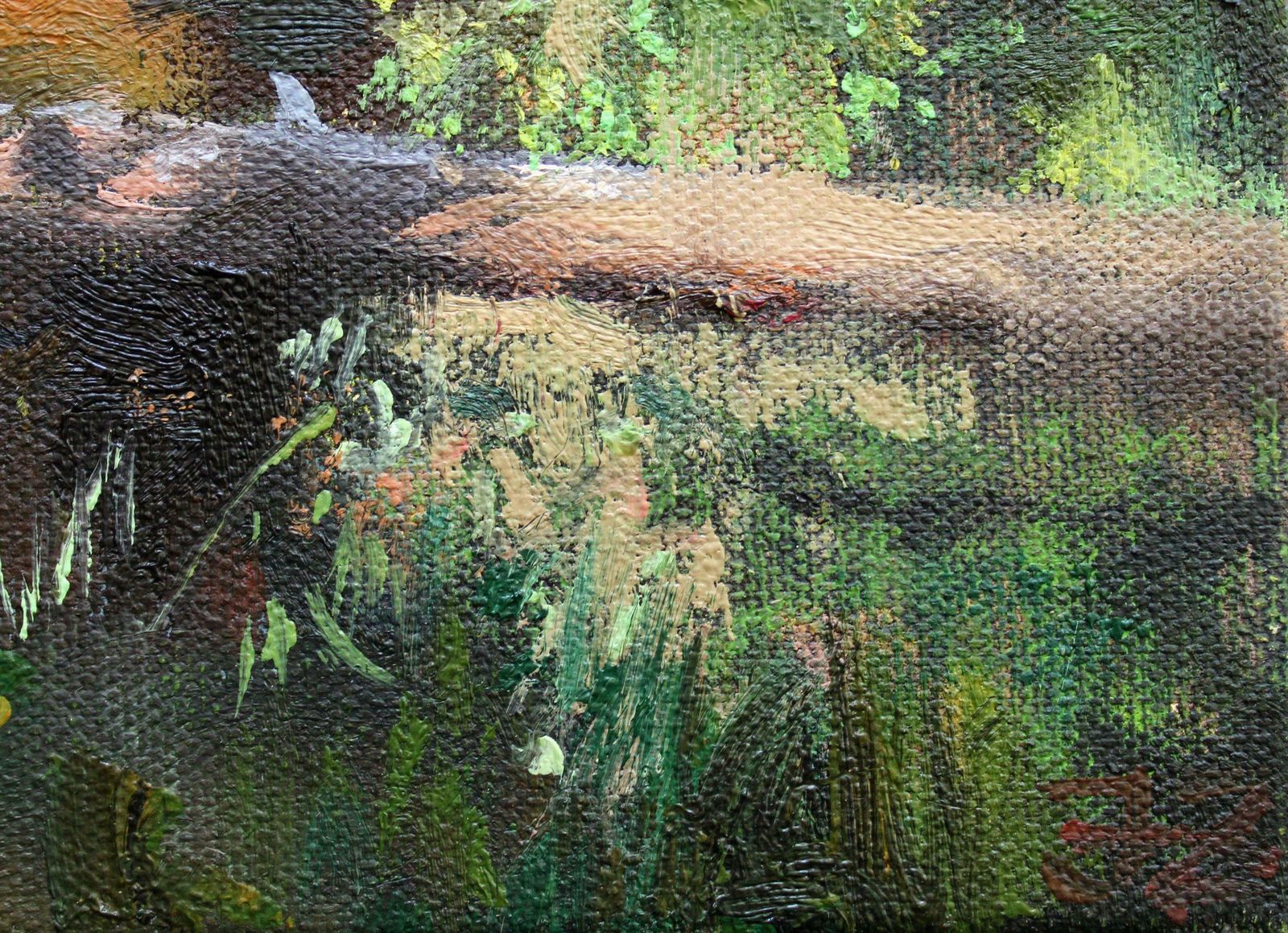 Janis Zingitis May. The Lobe River Flows Into Ogre. Oil On Canvas, 40x50 Cm 2023 photo furniture