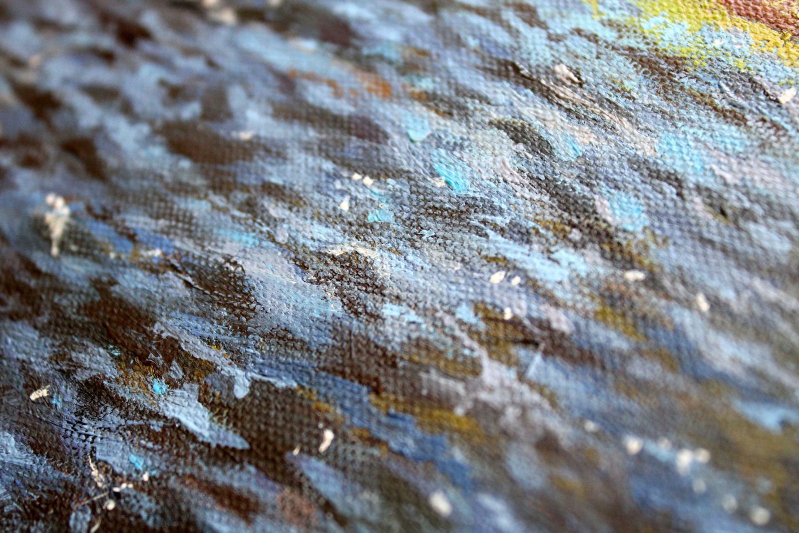Janis Zingitis May. The Lobe River Flows Into Ogre. Oil On Canvas, 40x50 Cm 2023 photo vintage