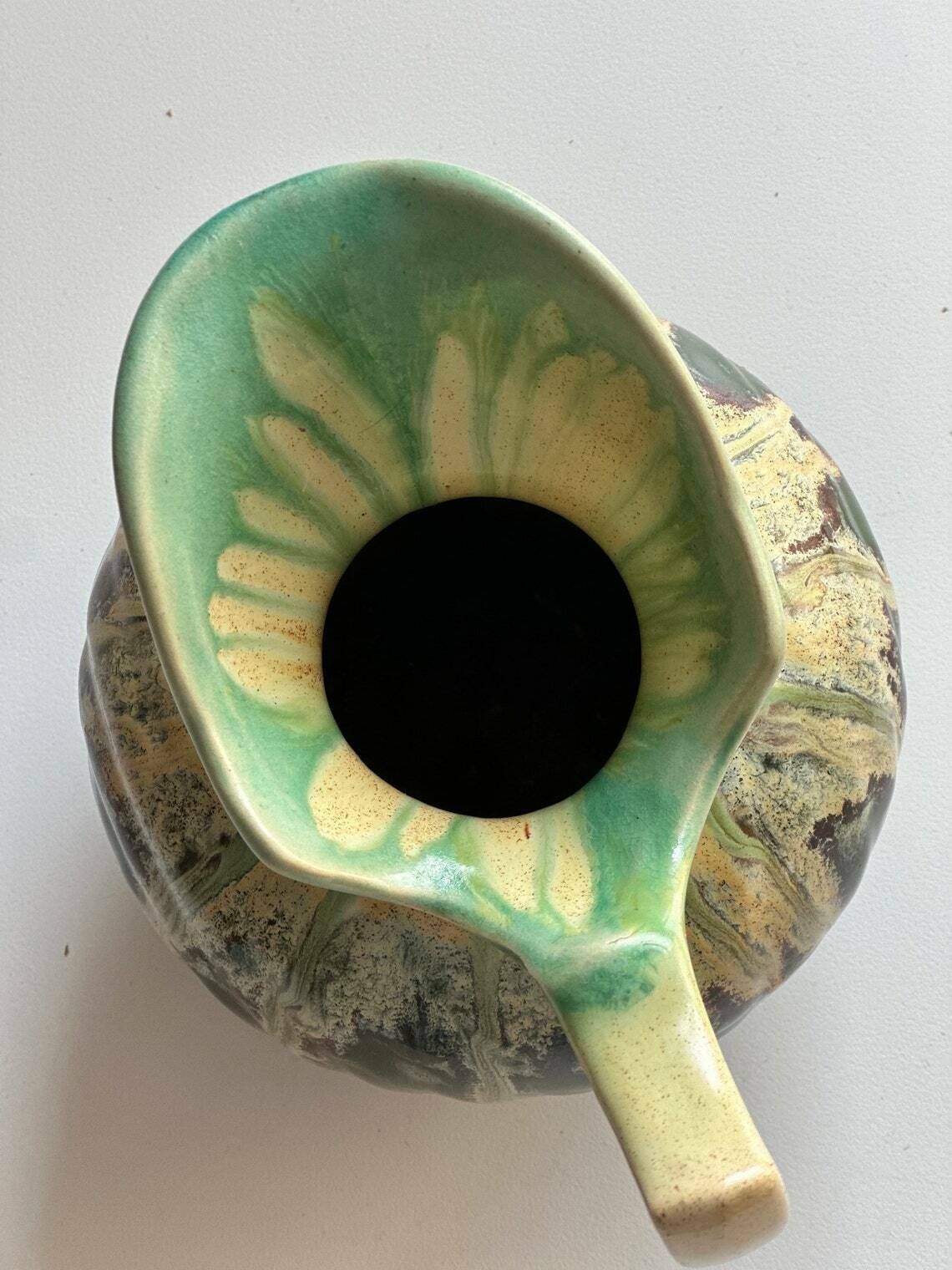 Faïencerie De Thulin Art Deco Ceramic Vase / Thulin Small Pitcher / Antique Belgium Pottery photo 125.0