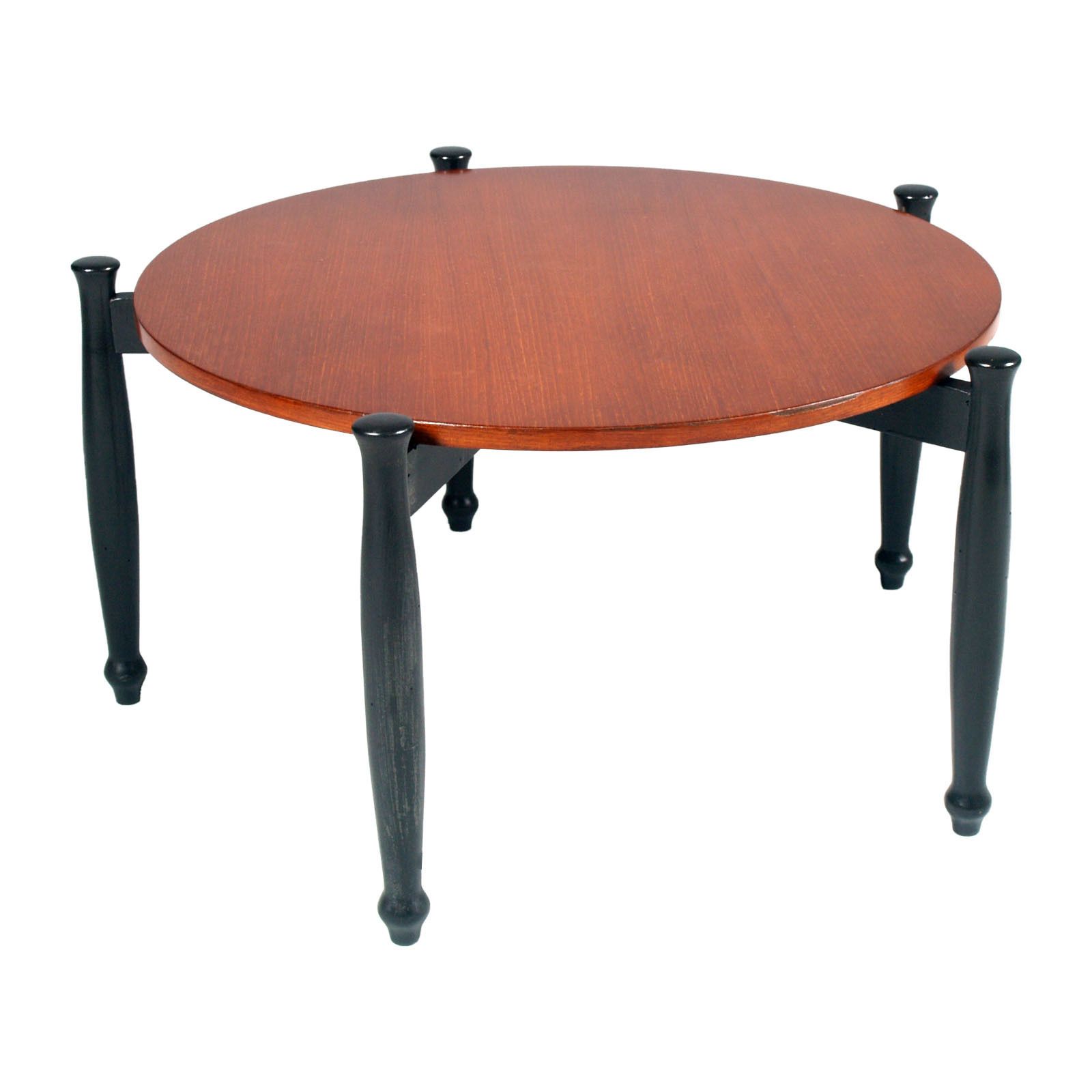 Midcentury Coffee Table In Teak Wood, Ilmari Tapiovaara Attributed , By Permanente Mobili Cantù