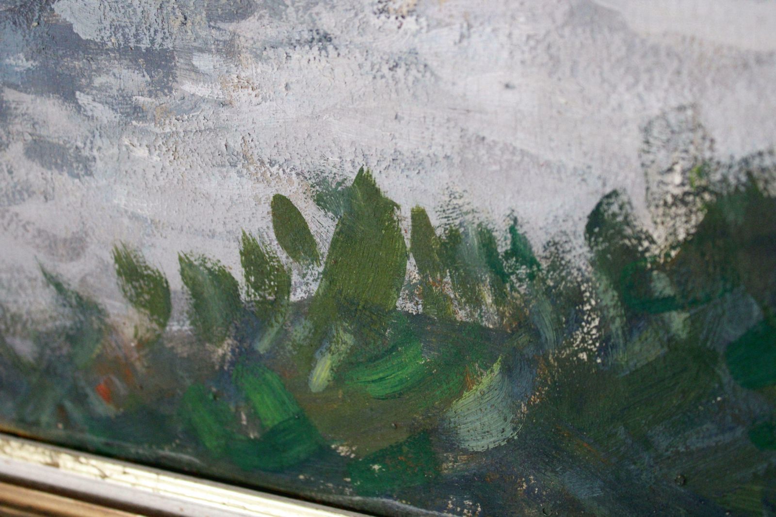 Oto Plader Landscape. 1942, Cardboard, Oil, 50x69.5 Cm photo vintage