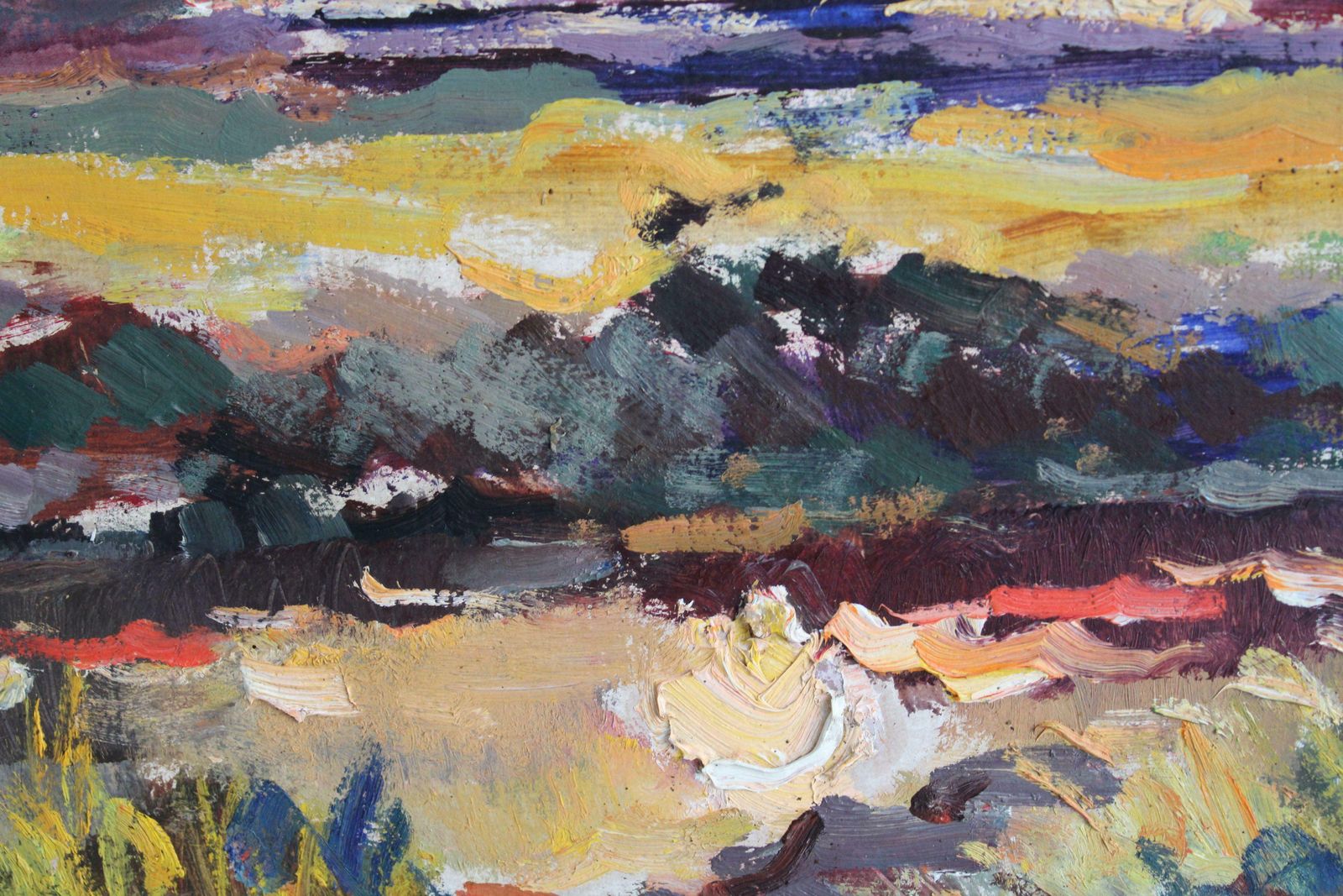 Harijs Veldre Sunset. Cardboard, Oil, 50x70 Cm photo vinterior