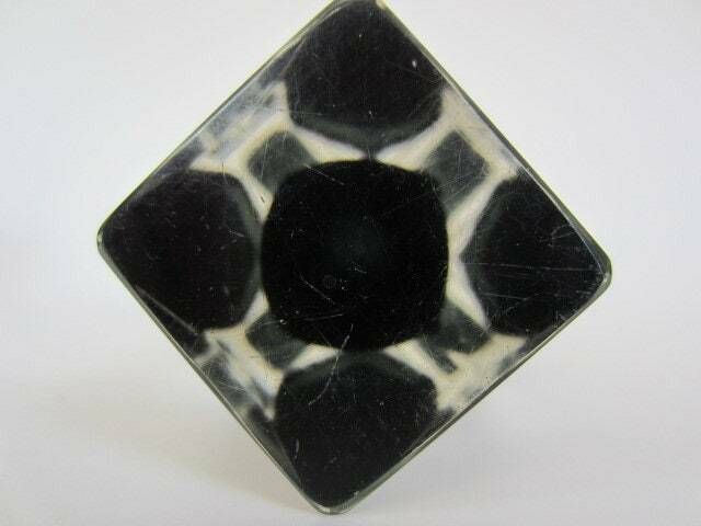 Space Age Geometric Murano Sommerso Grey Futuristic Prism Cut Glass Vase 22cm photo vintage