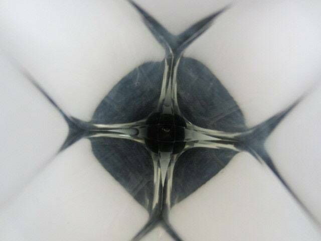 photo furniture Space Age Geometric Murano Sommerso Grey Futuristic Prism Cut Glass Vase 22cm