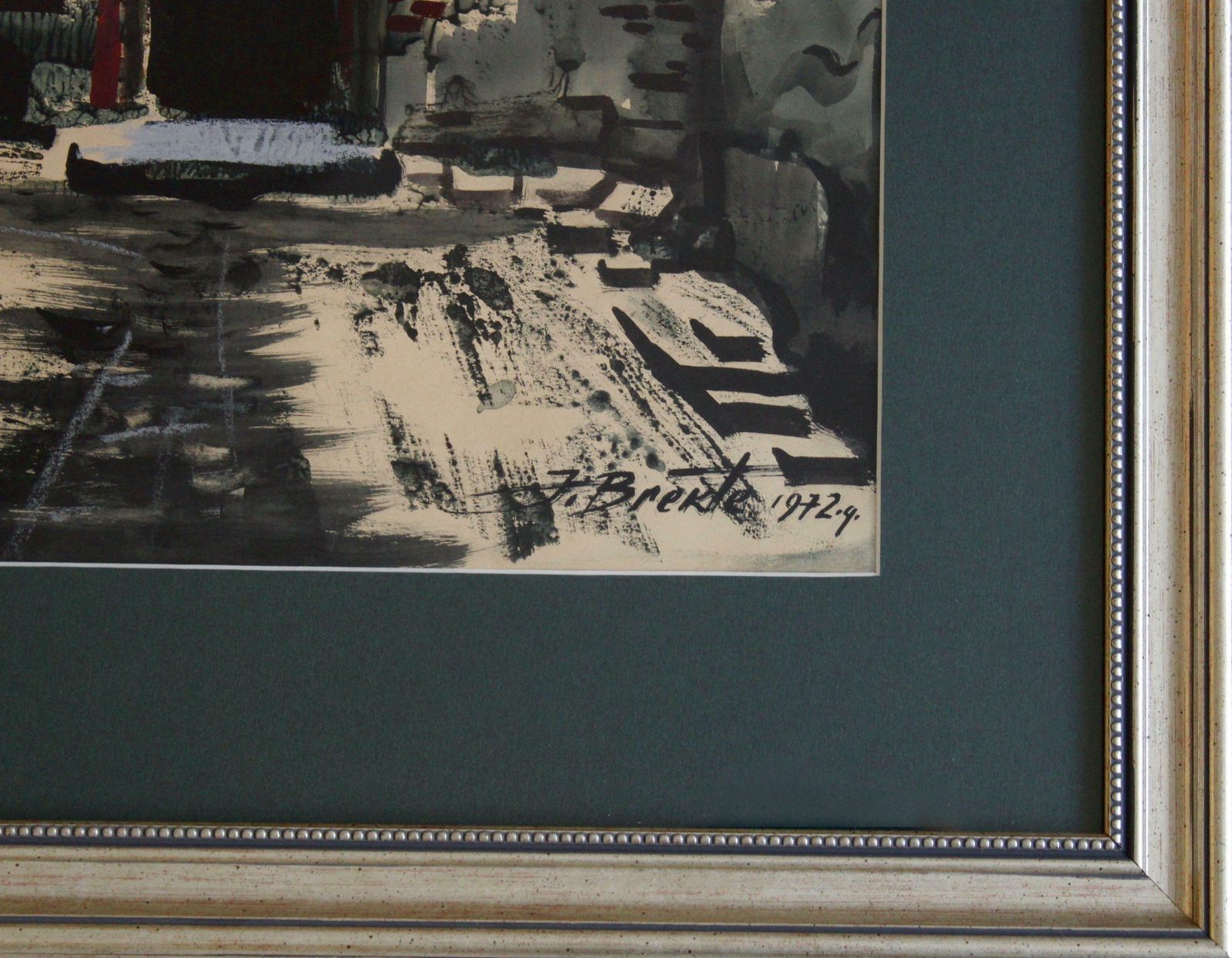 Janis Brekte Old Riga Motif. 1972. Paper, Watercolor, 50x41 Cm photo for sale