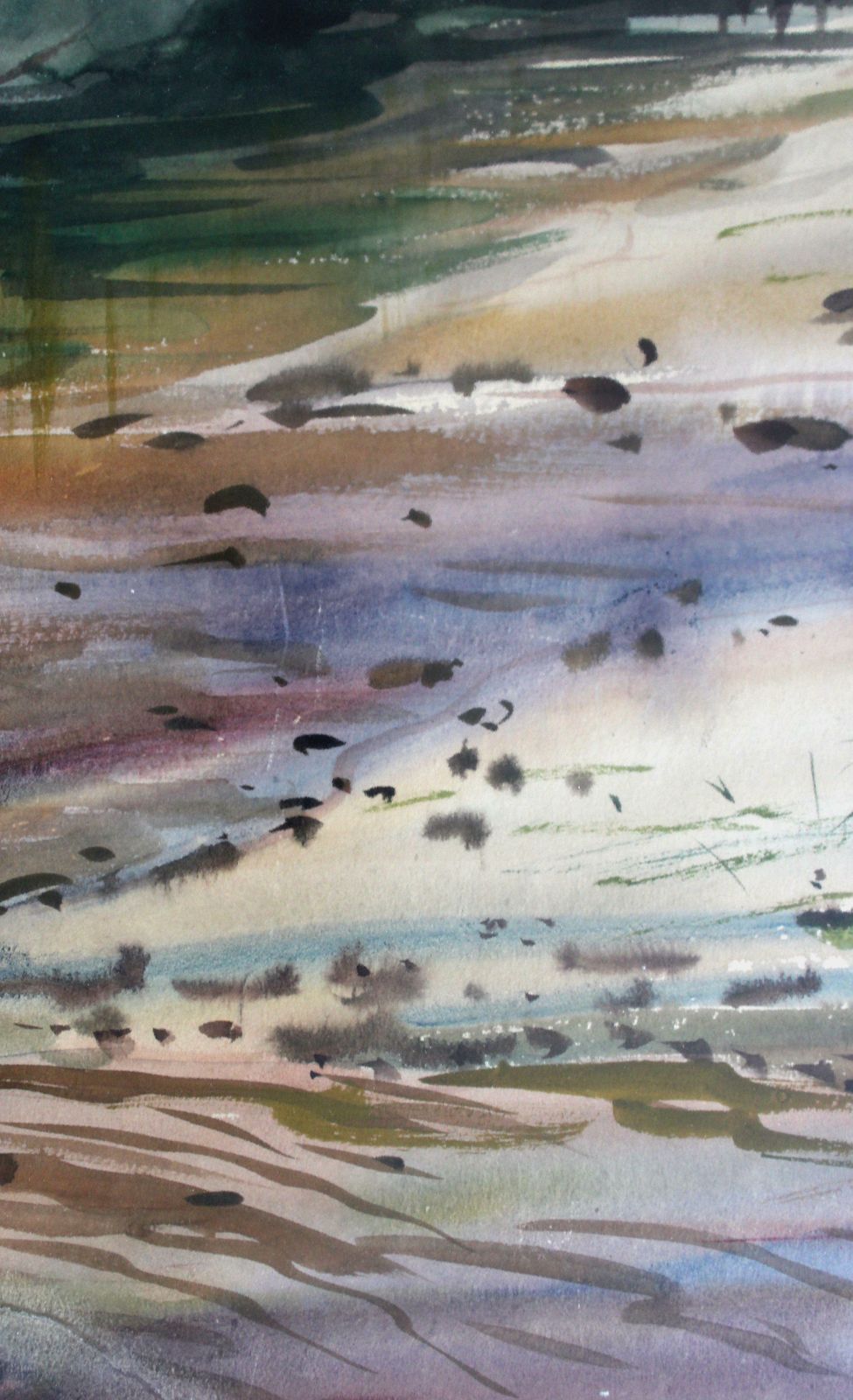 Janis Brekte The Old Dam. 1959, Cardboard, Watercolor, 68x54 Cm photo for sale