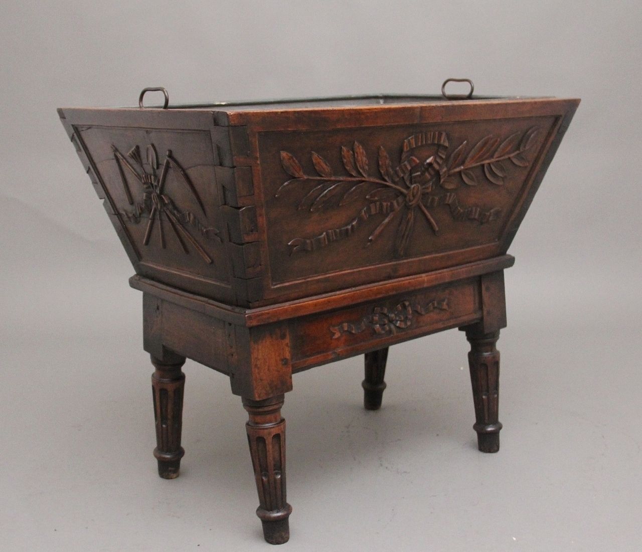 18th Century French Walnut Wine Cooler photo vintage
