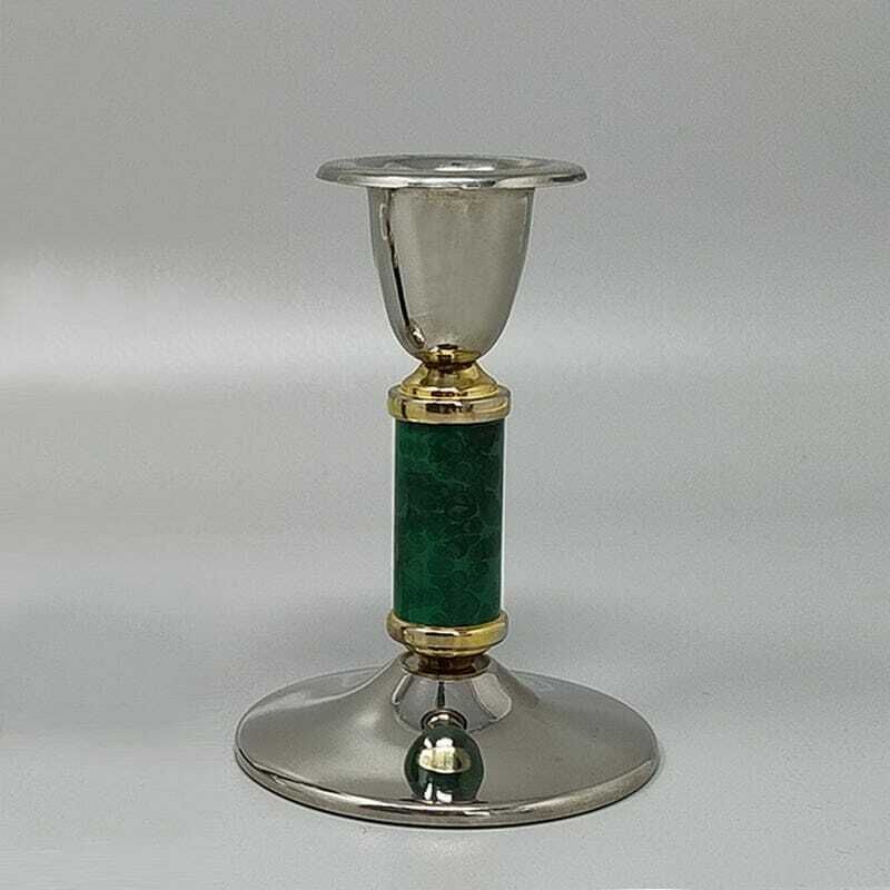 1960s Gorgeous Pair Of Green Candle Holders. Made In France photo 260.0