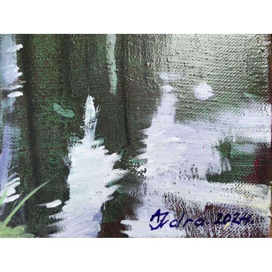 Ivdra Antra Swamp Studio. 2024, Oil On Canvas, 30x25 Cm photo for sale