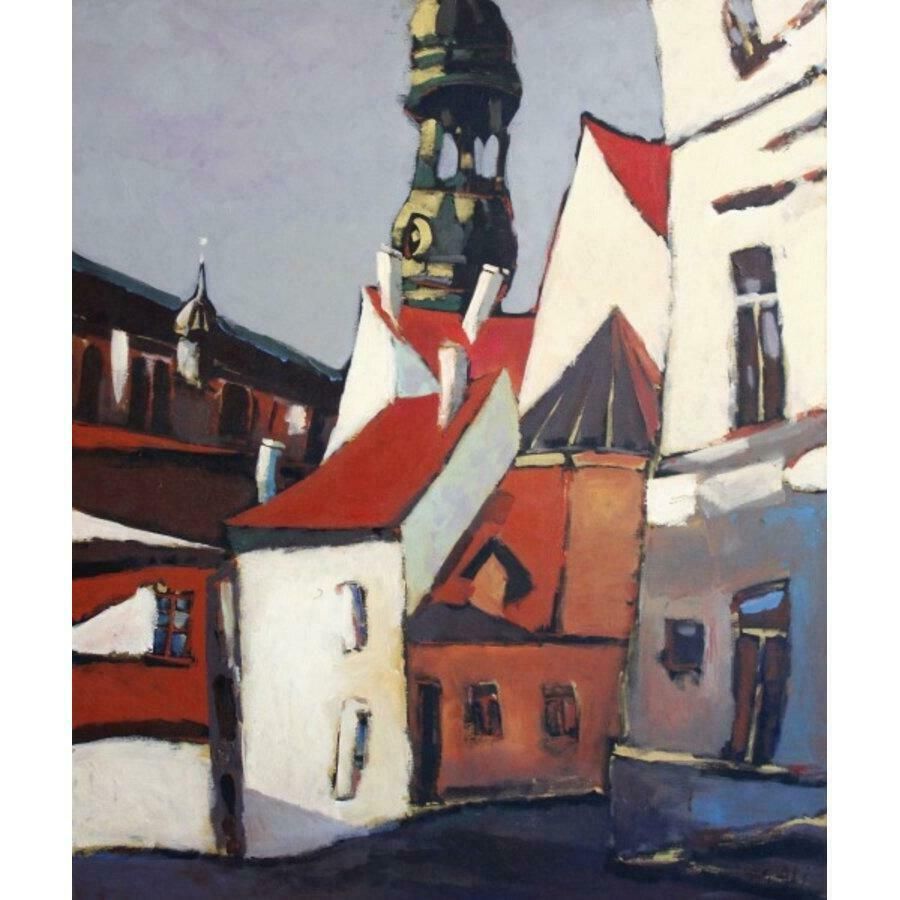 Shamsi Ali Old Town. 2008, Canvas, Acrylic, 100x120 Cm
