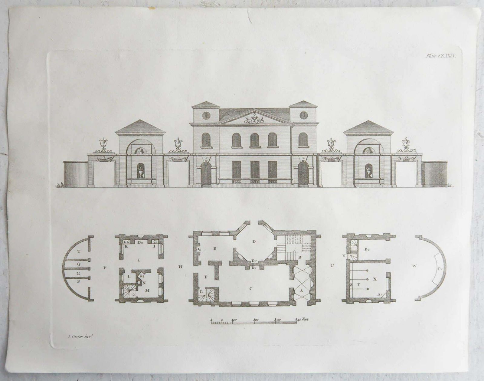 Set Of 6 Original Antique Architectural Prints After L.Carter. C. 1813 photo for sale