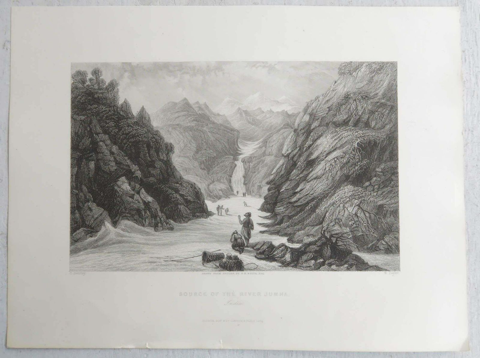 Set Of 15 Original Antique Prints Of The Himalayas, India, Circa 1830 photo furniture